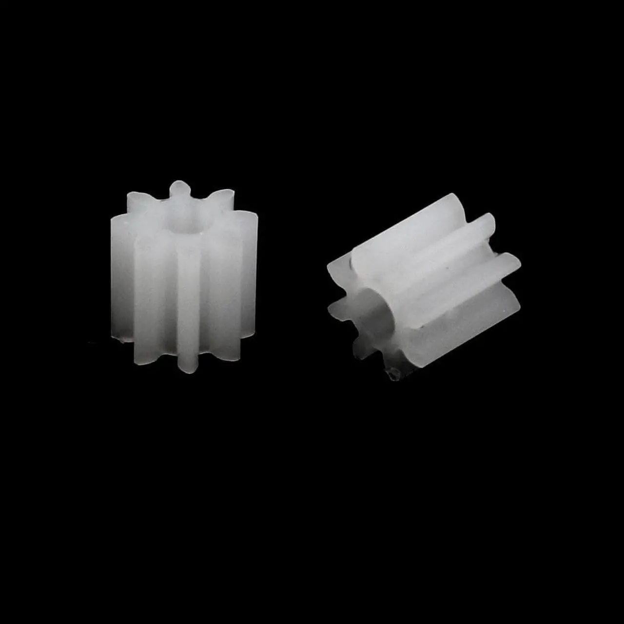 Alt view image 2 of 2 - 100pcs 8 Teeth 5mm Dia Plastic Gear Wheel for Toy Car Motor Shaft
