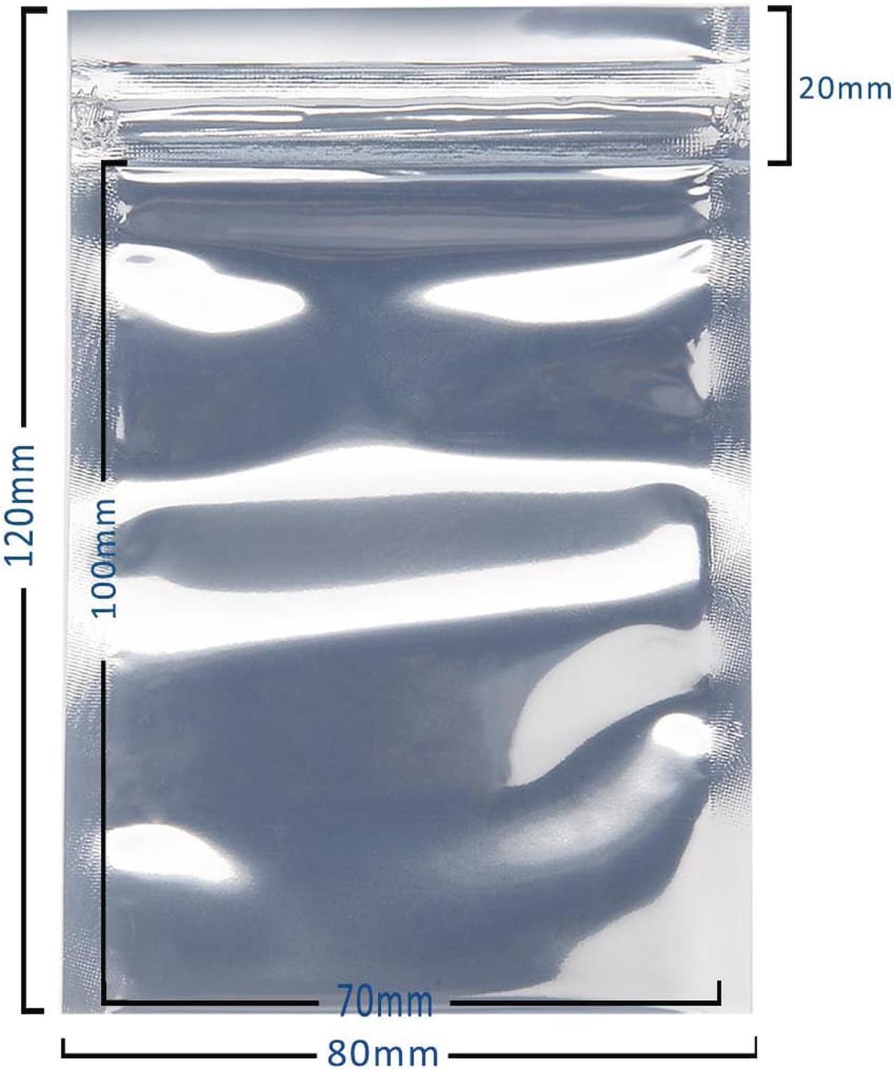 Alt view image 5 of 6 - 100PCS 3.2"x4.7" 80x120mm Anti-Static Zip Lock Shielding Bags f Elec Device HDD