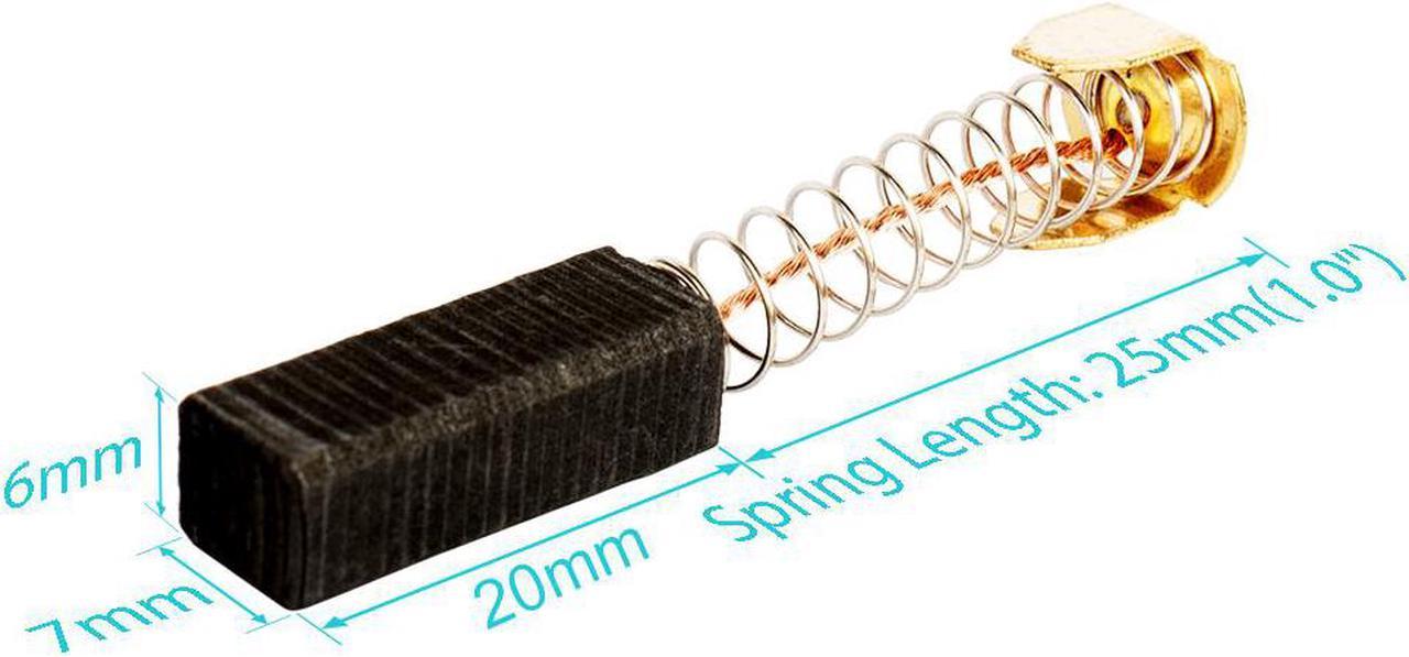 Alt view image 4 of 4 - Pair 19mmx7mmx6mm Carbon Brushes Brush Repairing Part for Generic Electric Motor