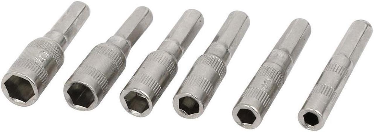 Main image of M2.5  M3 M3.5 M4.0 M4.5 M5 Hex Socket Nut Driver Adapter Drill Bit 6 in 1 Set