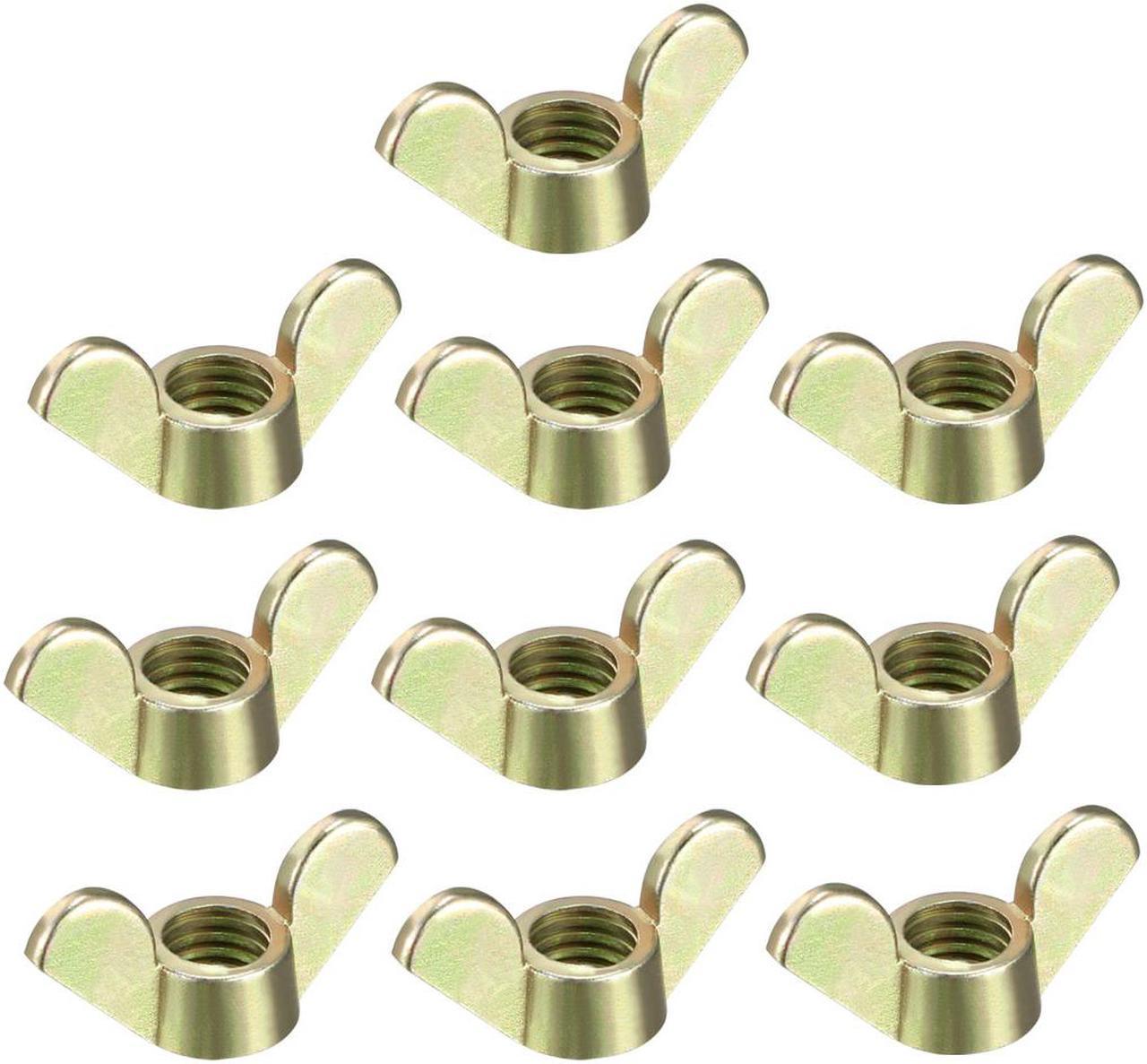 M8 Wing Nuts Zinc Plated Fasteners Parts Butterfly Nut Bronze Tone 10pcs