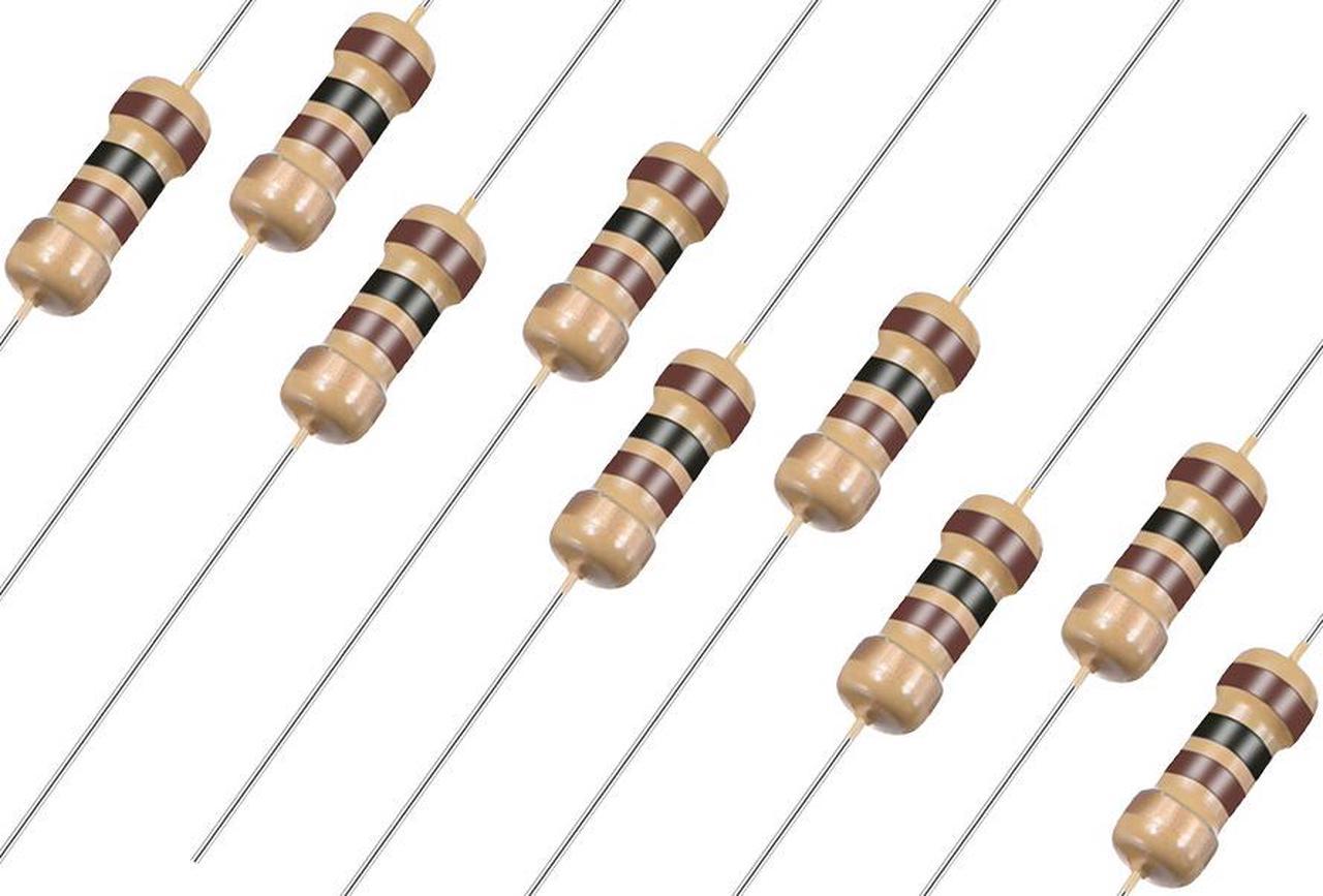 100pcs Axial Lead Carbon Film Resistors 100 Ohm 0.25W 5%Tolerances 4 Color Bands