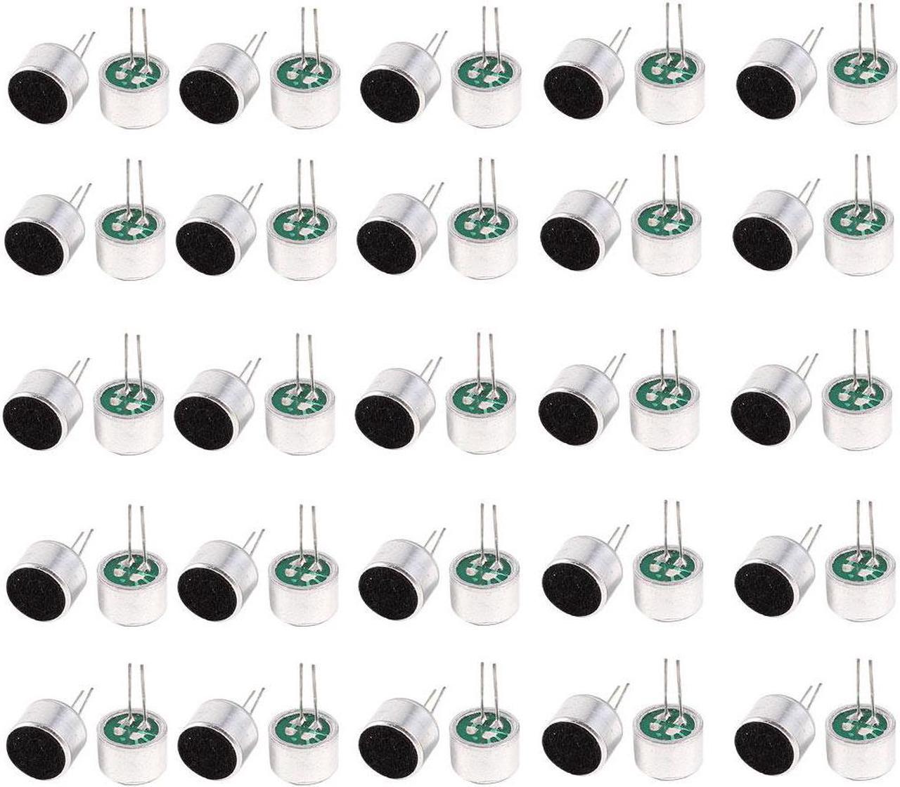 50 Pcs 9.7x6.7mm Electret Condenser PCB Inserts MIC Unit Microphone 9767