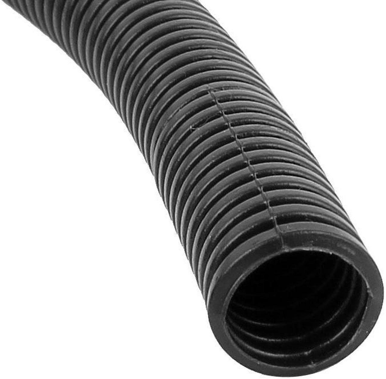 7.7M Long 13mm x 10mm Flexible Electric Wire Conduit Corrugated Tubing Black