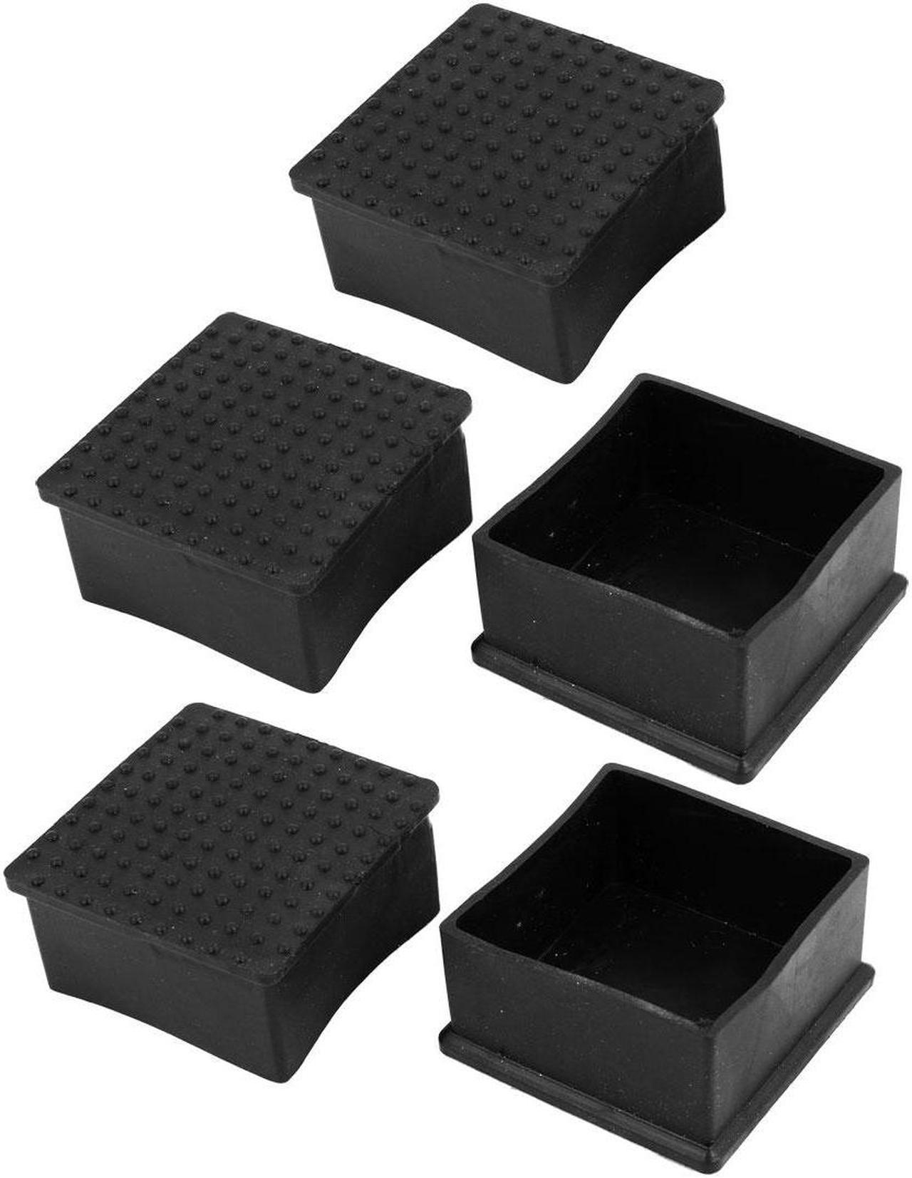 Rubber Square Cover Caps for Chair Table Leg Foot 60mmx60mm 5 Pcs