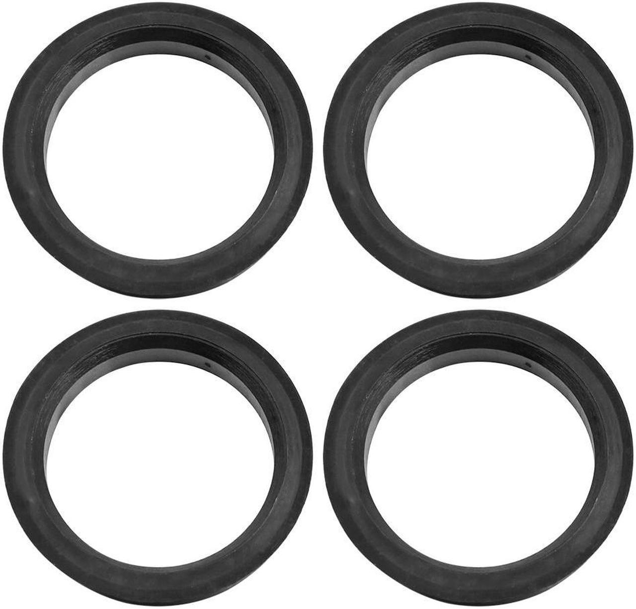 4pcs Black Plastic Car Wheel Bore Center Collar Hub Centric Ring 73.1-58.1mm