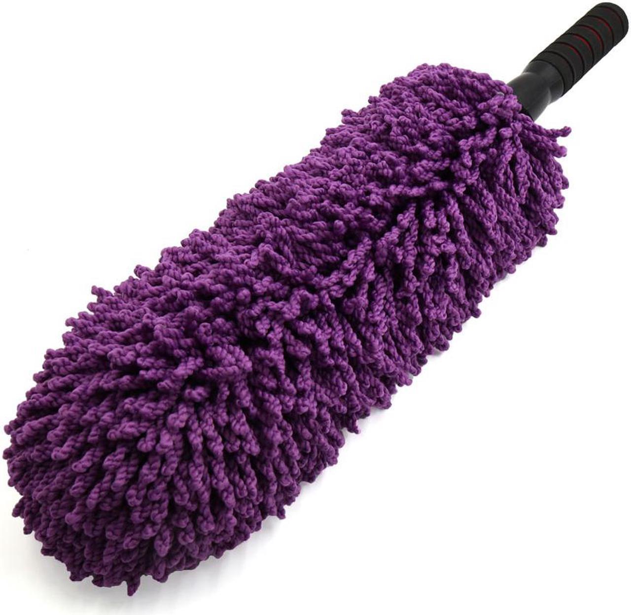 Car Nonslip Foam Telescopic Handle Microfiber Duster Dust Wax Mop Cleaning Tool