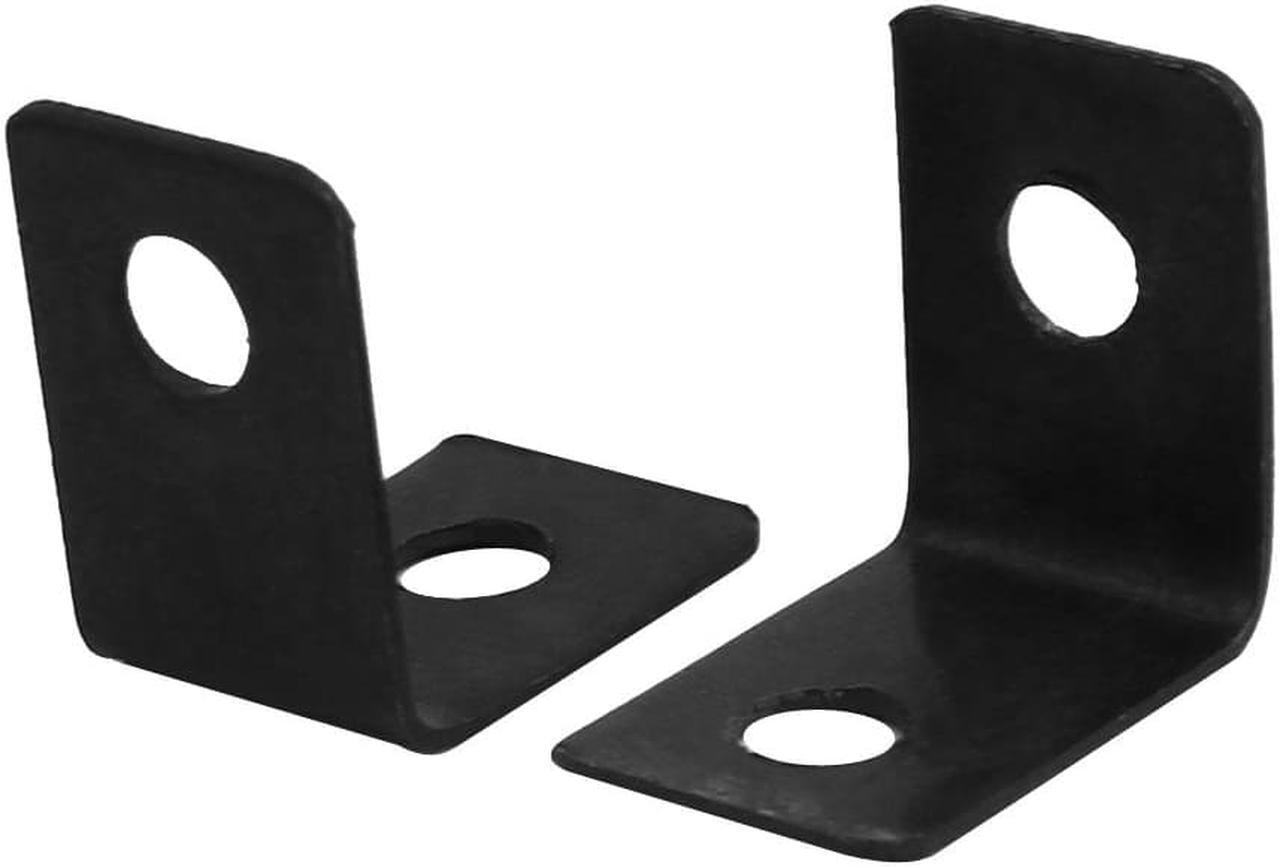 Alt view image 2 of 2 - 100 Pcs 12x9x12mm L-Shaped 90 Degree Angle Bracket Corner Braces Black