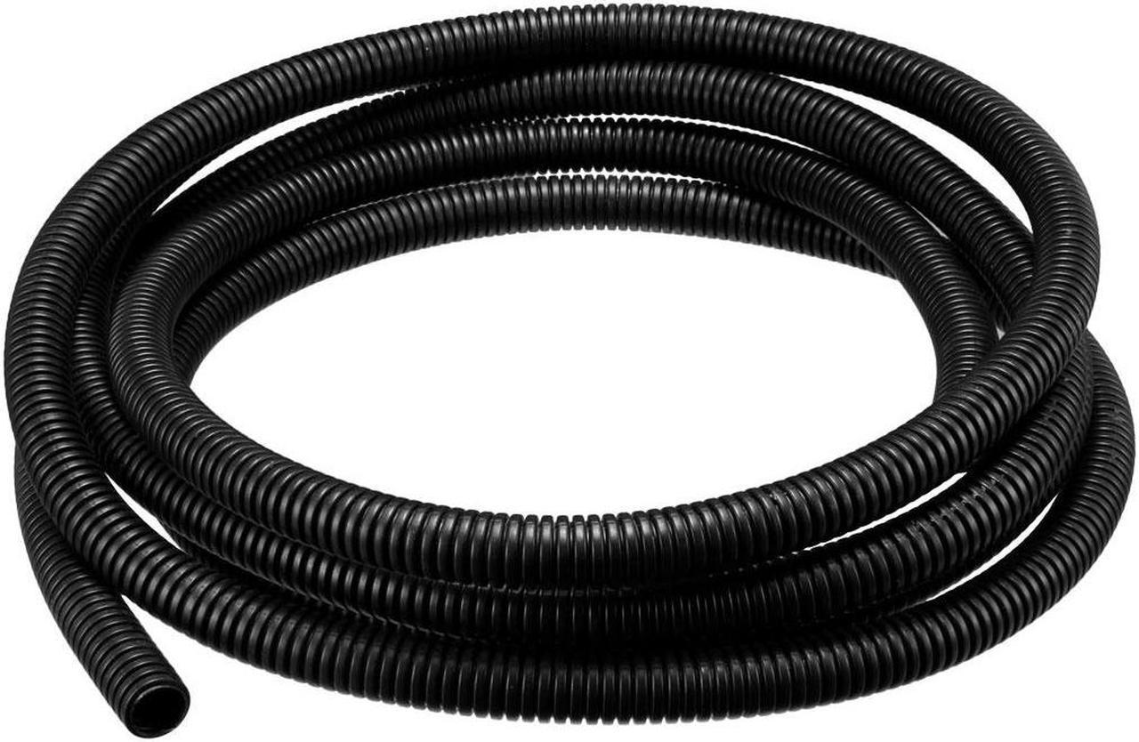 Unique Bargains 3 Meter 13mm Outside Dia Corrugated Bellow Conduit Tube Electric Wiring Black