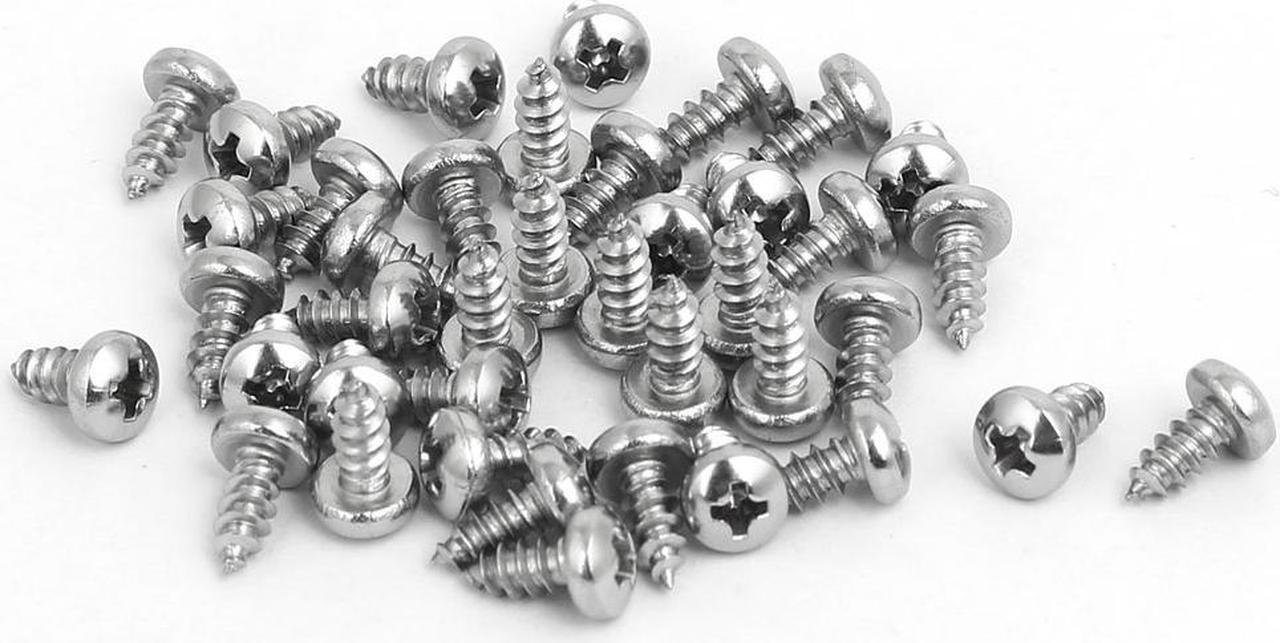 Main image of M2.9x6.5mm 316 Stainless Steel Phillips Pan Head Self Tapping Screws 40pcs