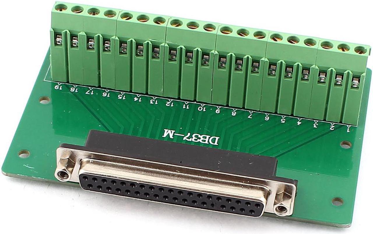 Alt view image 2 of 3 - DB37 D-SUB Female Adapter to 37 Pin Terminal Dual Row Screw Breakout Board