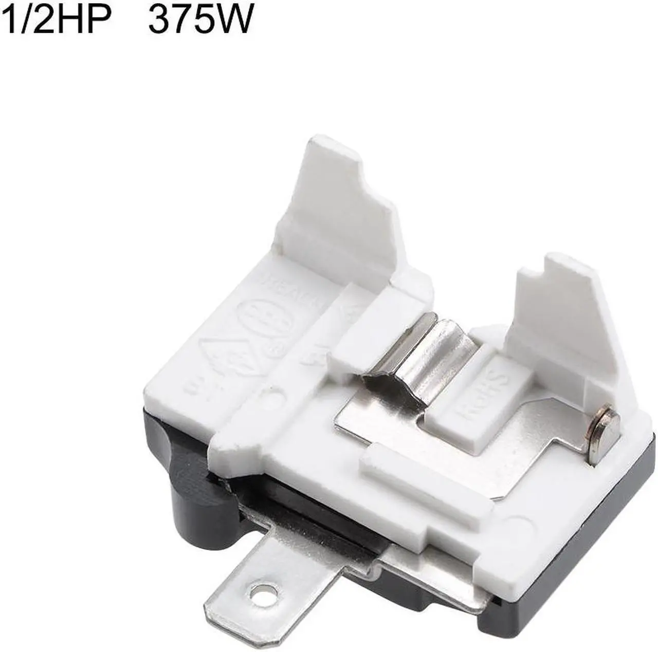 Alt view image 4 of 4 - Refrigerator PTC Starter Relay 12 Ohm 4 Pin + Compressor Thermal Overload Protector 1/2HP 375W