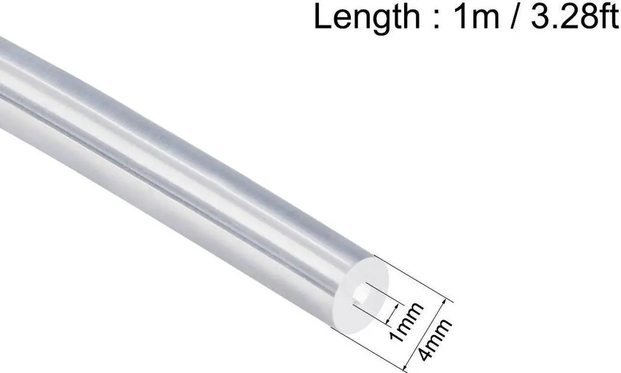 Alt view image 2 of 3 - Silicone Tubing 1mm ID X 4mm OD 3.28ft 1m Flexible Silicon Rubber Tube Air Hose Pipe for Pump Transfer Clear