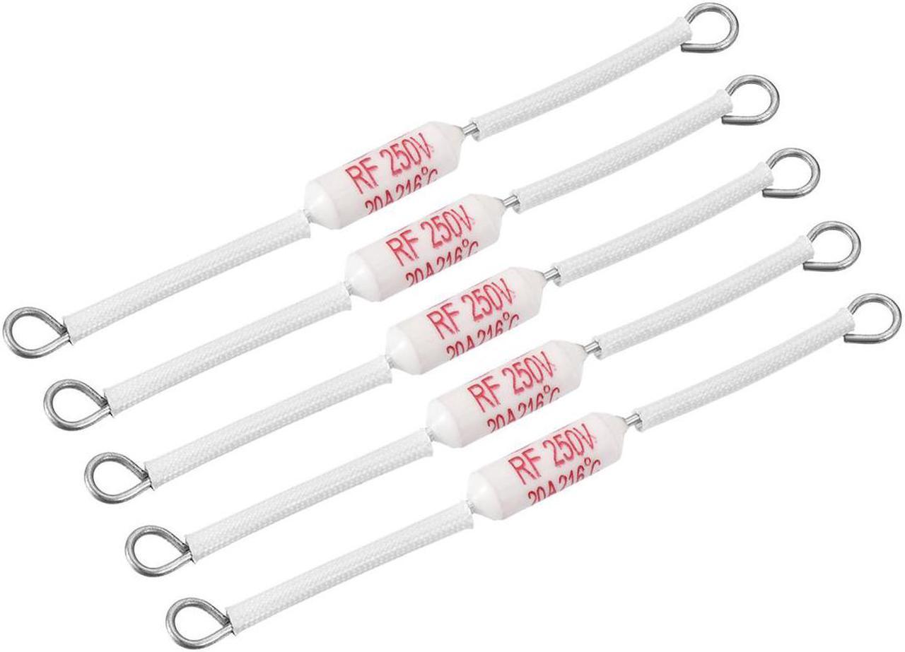 250V 20A 216 Celsius Circuit Cut-off Temperature Thermal Fuse Ceramics 5Pcs