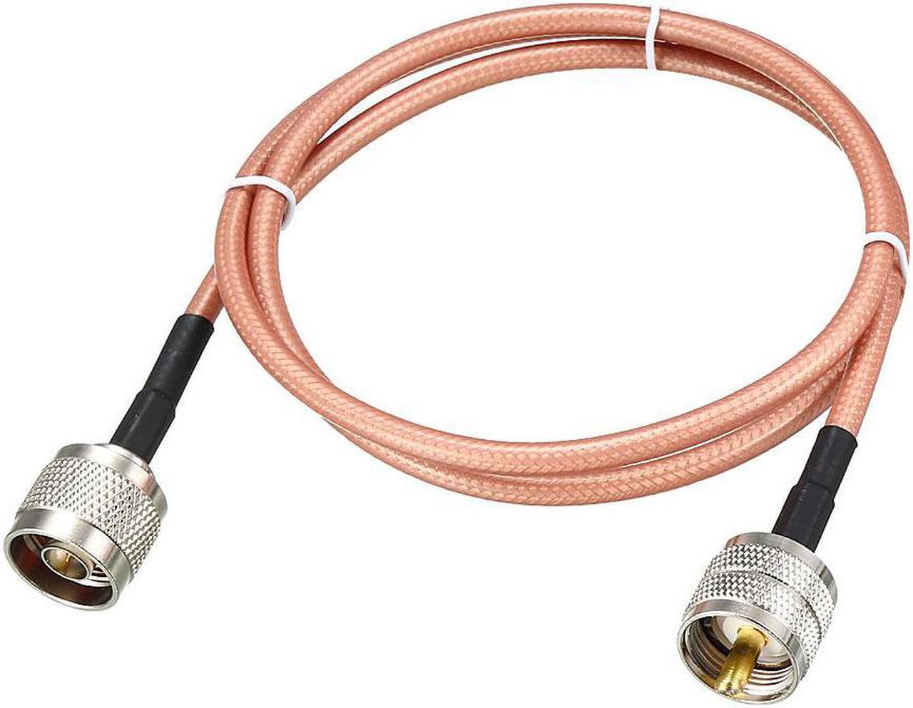 Low Loss RF Coaxial Cable Connection Coax Wire RG-142 N Male to PL-259 UHF Male 120cm