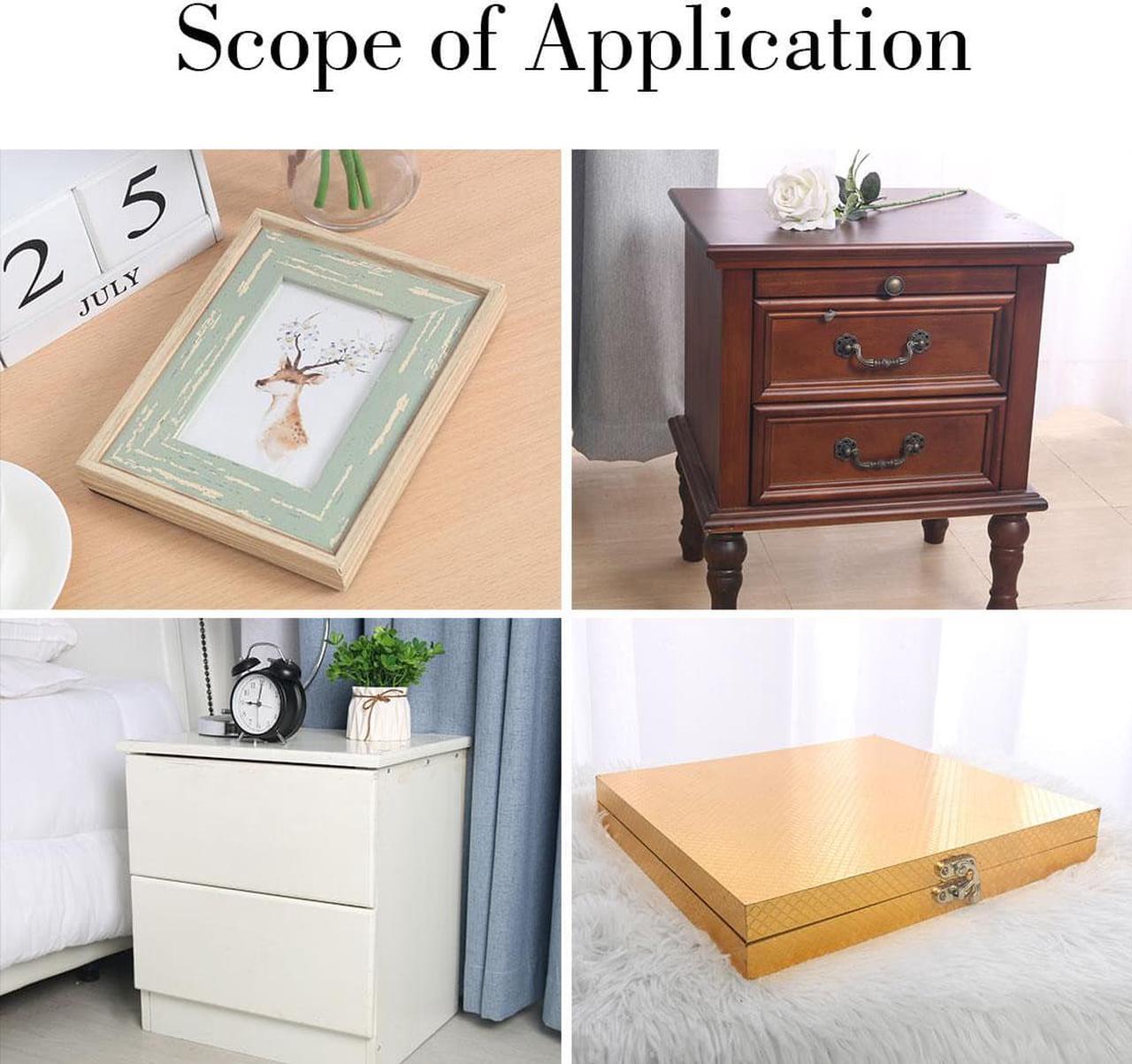Alt view image 7 of 7 - Box Corner Protectors Vintage Gold Tone Triangle Metal Frame Edge Corner Protectors for Furniture Desk Jewelry Box Table Pack of 4