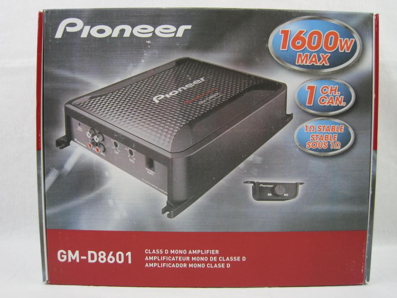 Alt view image 11 of 20 - New Pioneer Gmd8601 1600W Car Audio Mono Amplifier Amp With Bass Knob 1600 Watt