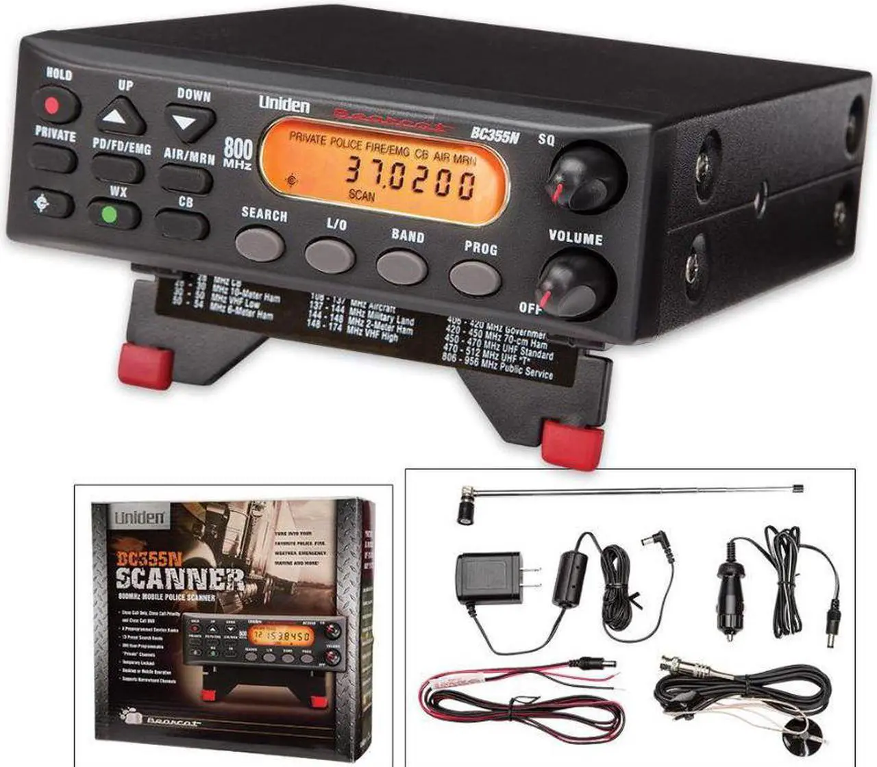 Alt view image 8 of 20 - Uniden BC355N Public Safety Scanner with 300 Channel Base/ Monitor
