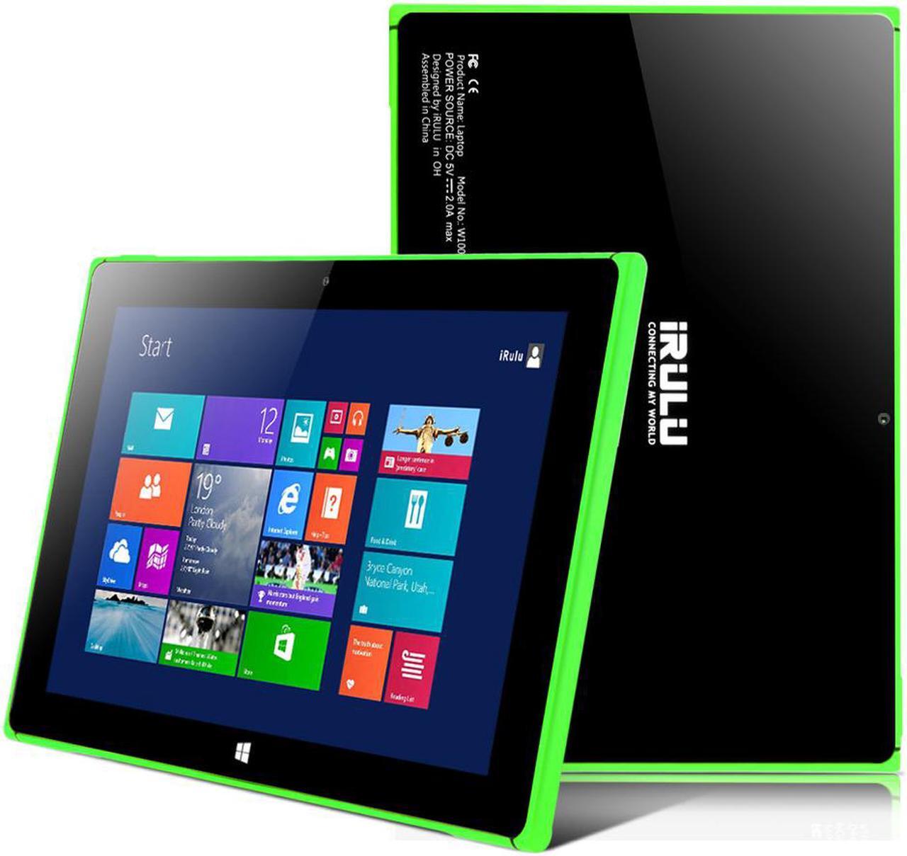 Main image of iRULU Walknbook 10.1 Inch PC, 32GB Hybrid Laptop, 2-In-1 Tablet, Microsoft Windows 10 OS, Quad Core, IPS Display, Detachable Keyboard With Stand (Green)