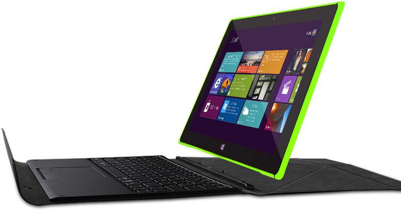 Alt view image 2 of 7 - iRULU Walknbook 10.1 Inch PC, 32GB Hybrid Laptop, 2-In-1 Tablet, Microsoft Windows 10 OS, Quad Core, IPS Display, Detachable Keyboard With Stand (Green)