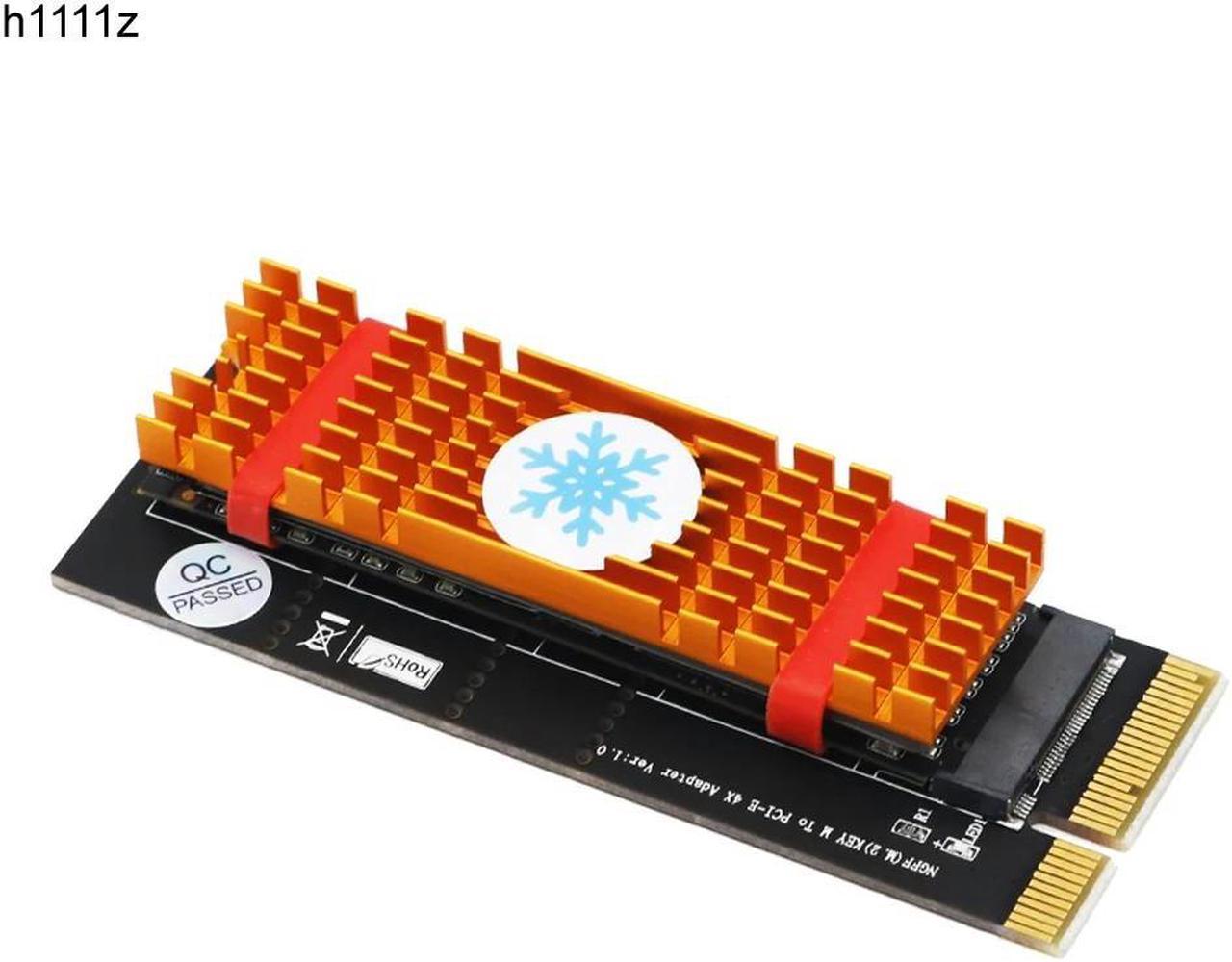 +Gold M.2 SSD Cooling Support M Key 2230 2280 M2 SSD PCI Express Adapter Led M.2 NVMe SSD NGFF To PCIE 3.0 X4 Raiser Card