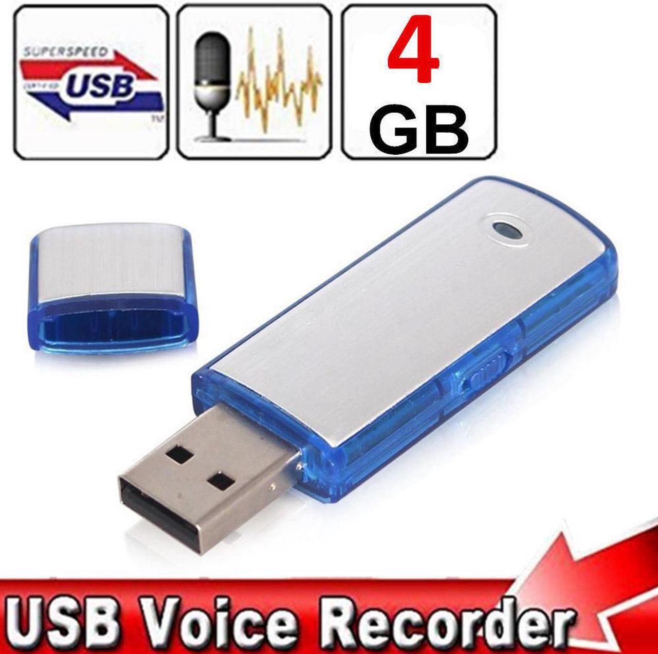 4GB Spy Mini USB Disk Flash Drive Digital Audio Voice Recorder Recording Storage 2 IN 1 Pen with Recording 80 hrs