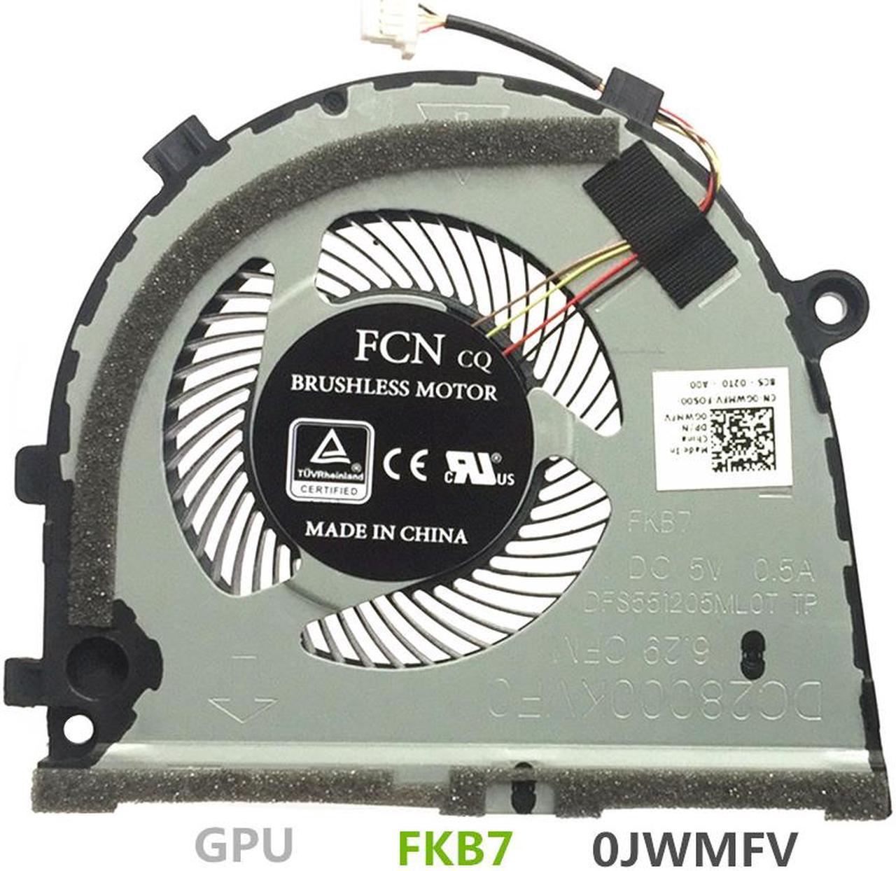 New 4 pin GPU Cooling fan for Dell G3-3579 3779 G5 5587 Gaming Laptop  FKB7 OJWMFV  DC28000KVF0 DFS551205ML0T TP