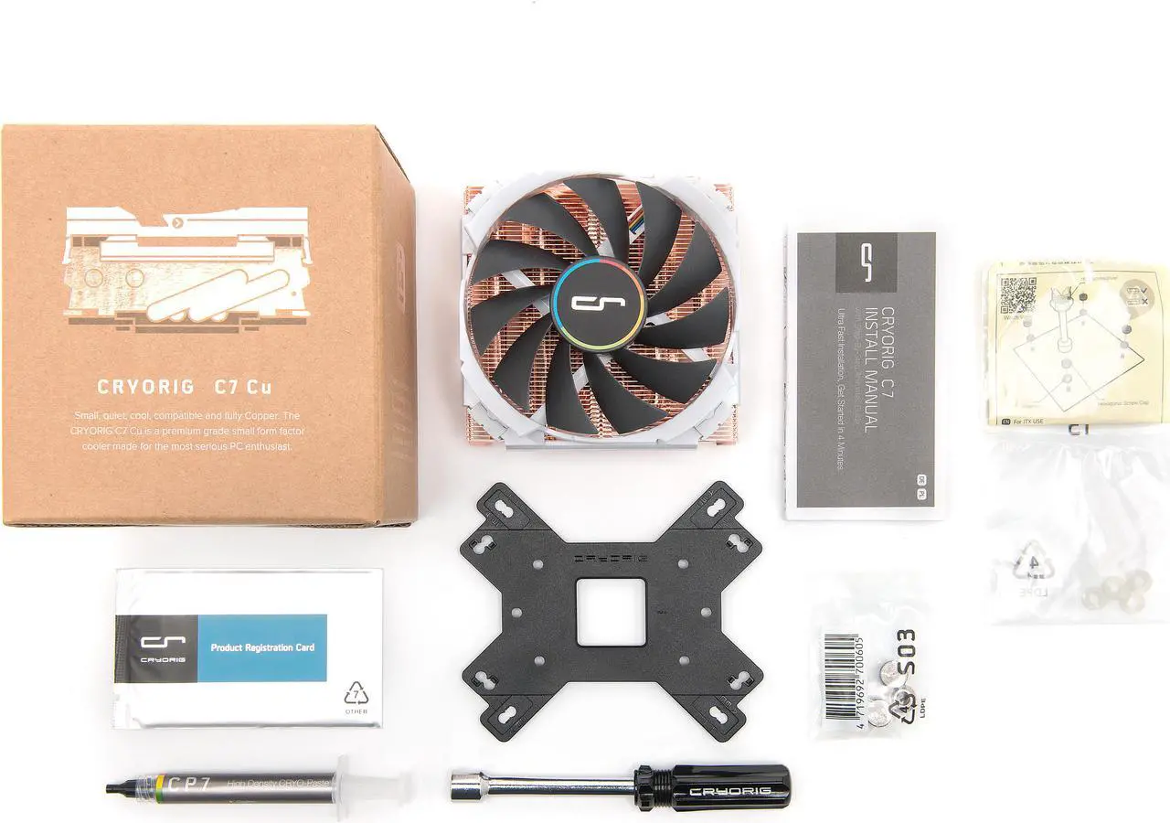 Alt view image 7 of 13 - Cryorig C7 Cu 405 CFM CPU Cooler