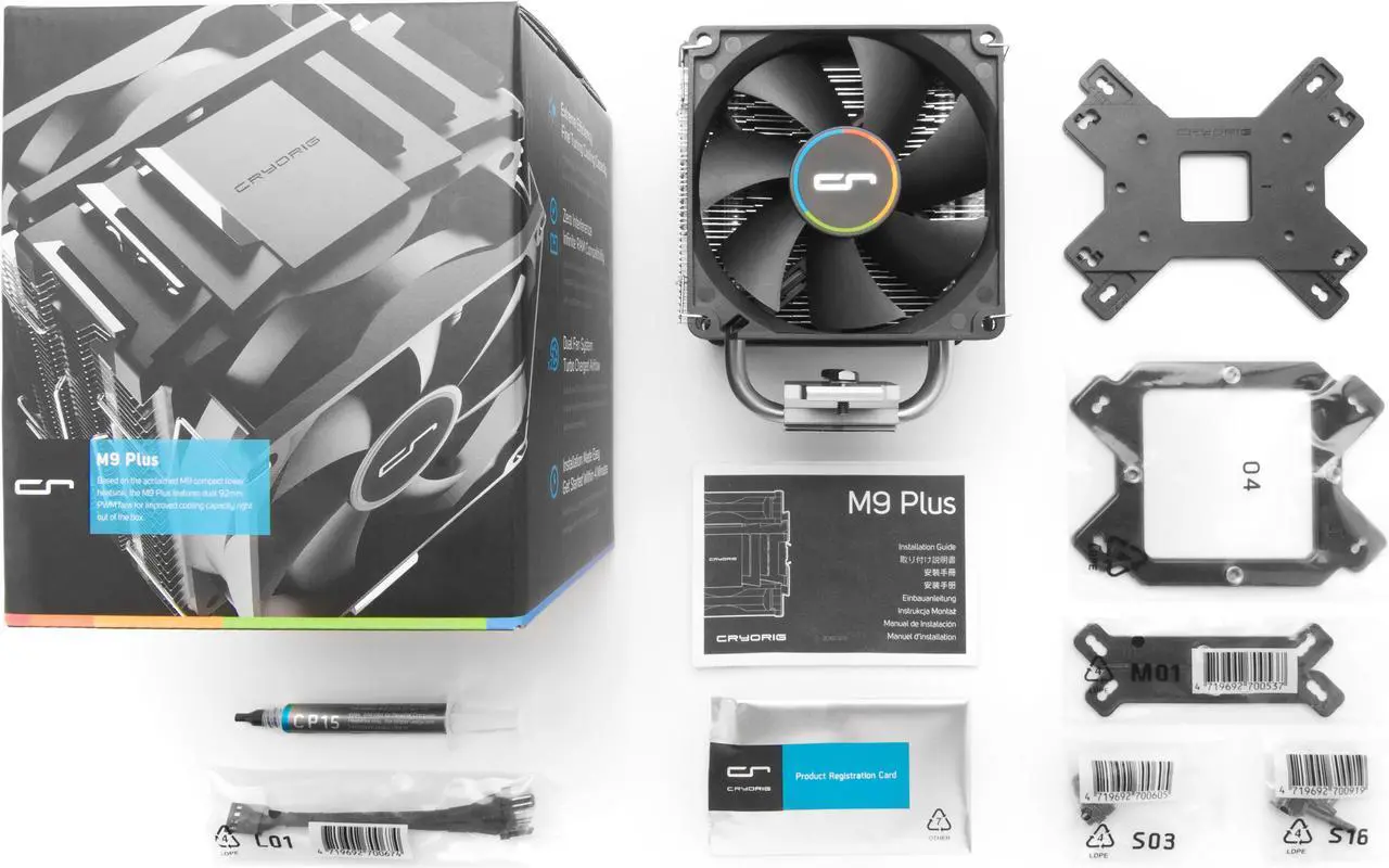 Alt view image 7 of 13 - CRYORIG M9 Plus Dual Tower Cooler for Intel CPUs