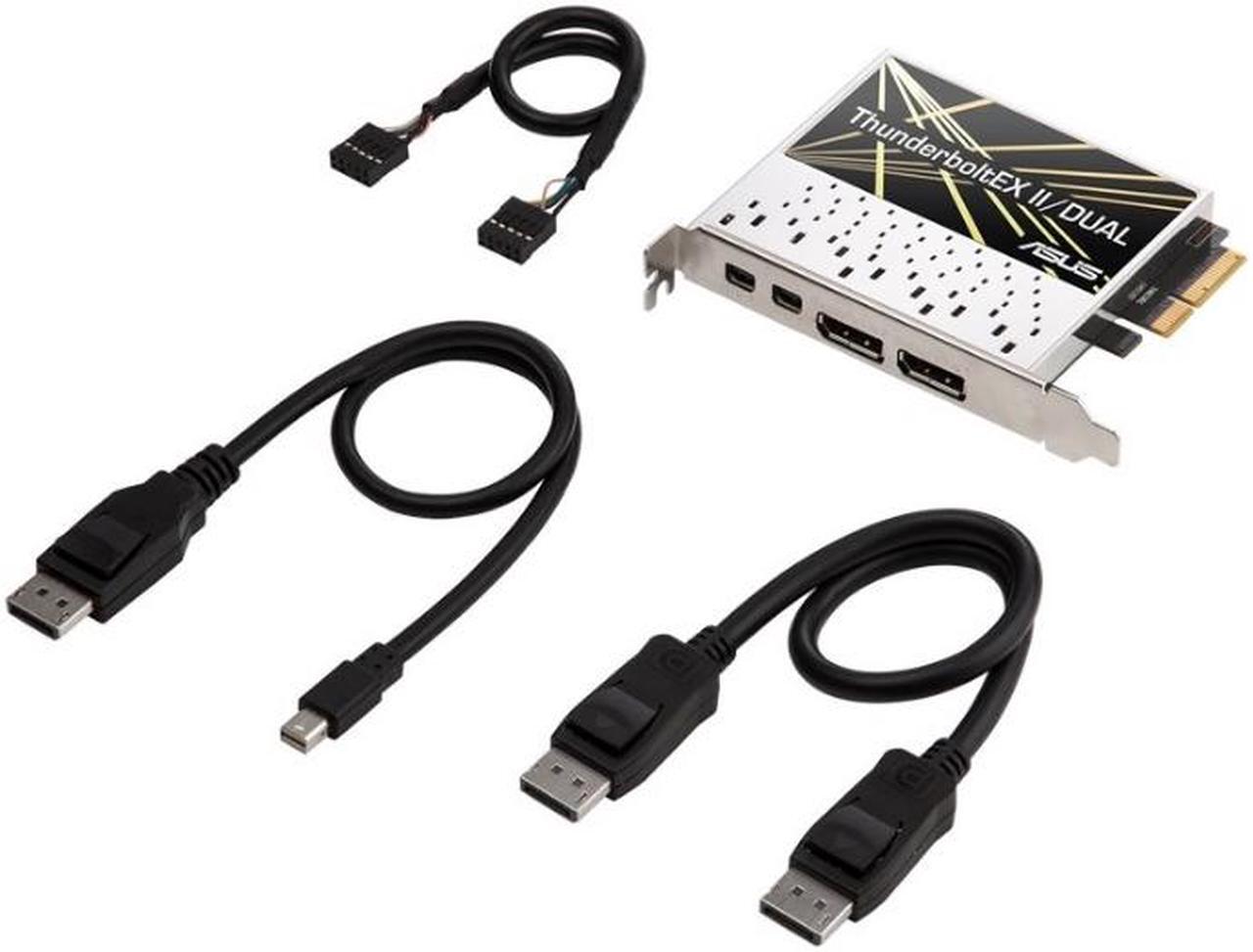 Alt view image 2 of 7 - ASUS ThunderboltEX II/DUAL PCIe Expansion Card 2 Port Thunderbolt 2