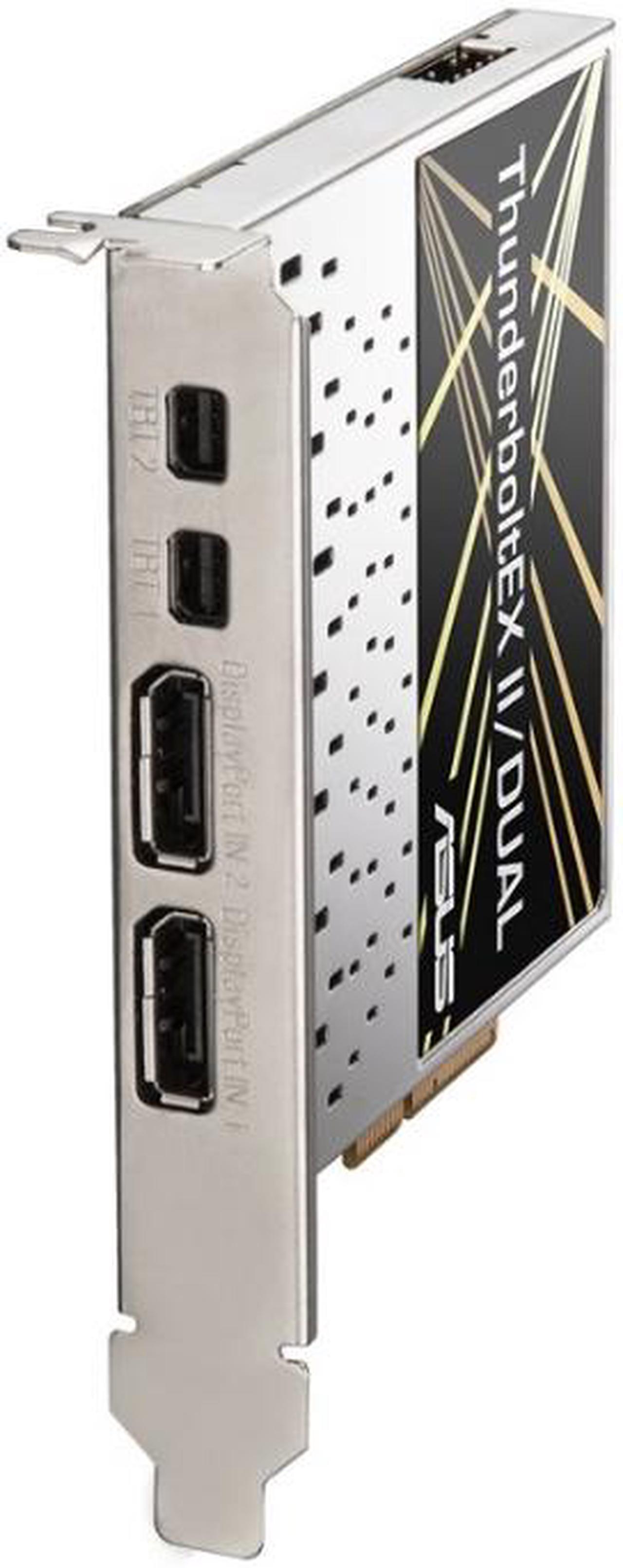 Alt view image 3 of 7 - ASUS ThunderboltEX II/DUAL PCIe Expansion Card 2 Port Thunderbolt 2