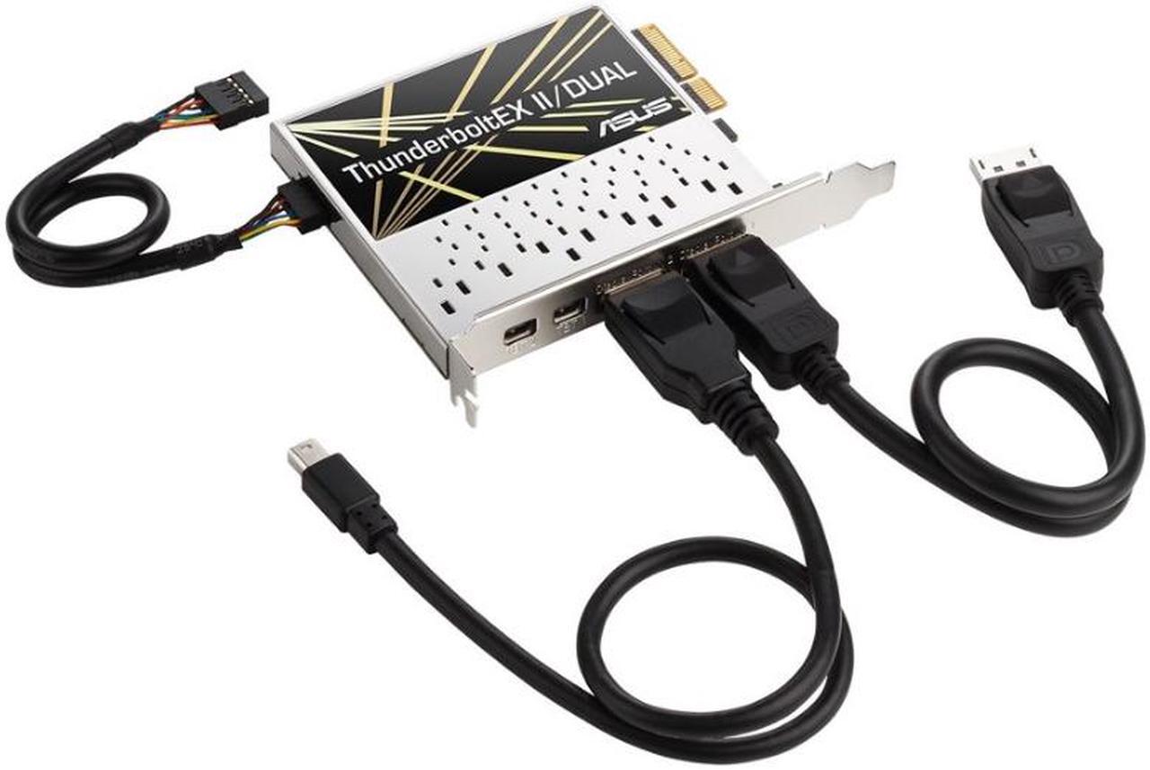 Alt view image 6 of 7 - ASUS ThunderboltEX II/DUAL PCIe Expansion Card 2 Port Thunderbolt 2