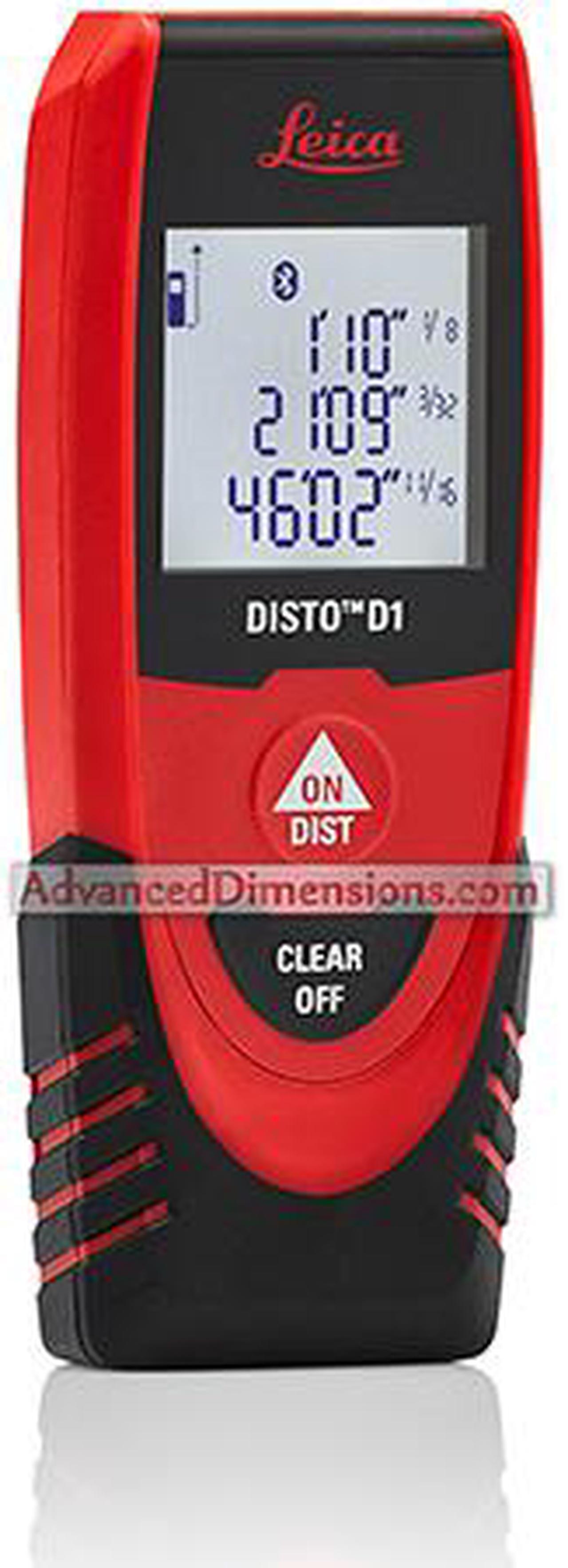 Alt view image 2 of 10 - Leica's newest laser distance measuring tool, the Leica DISTO D1. Accuracy that will leave your tape measure on your belt, and functionality that will keep your pencil at home.