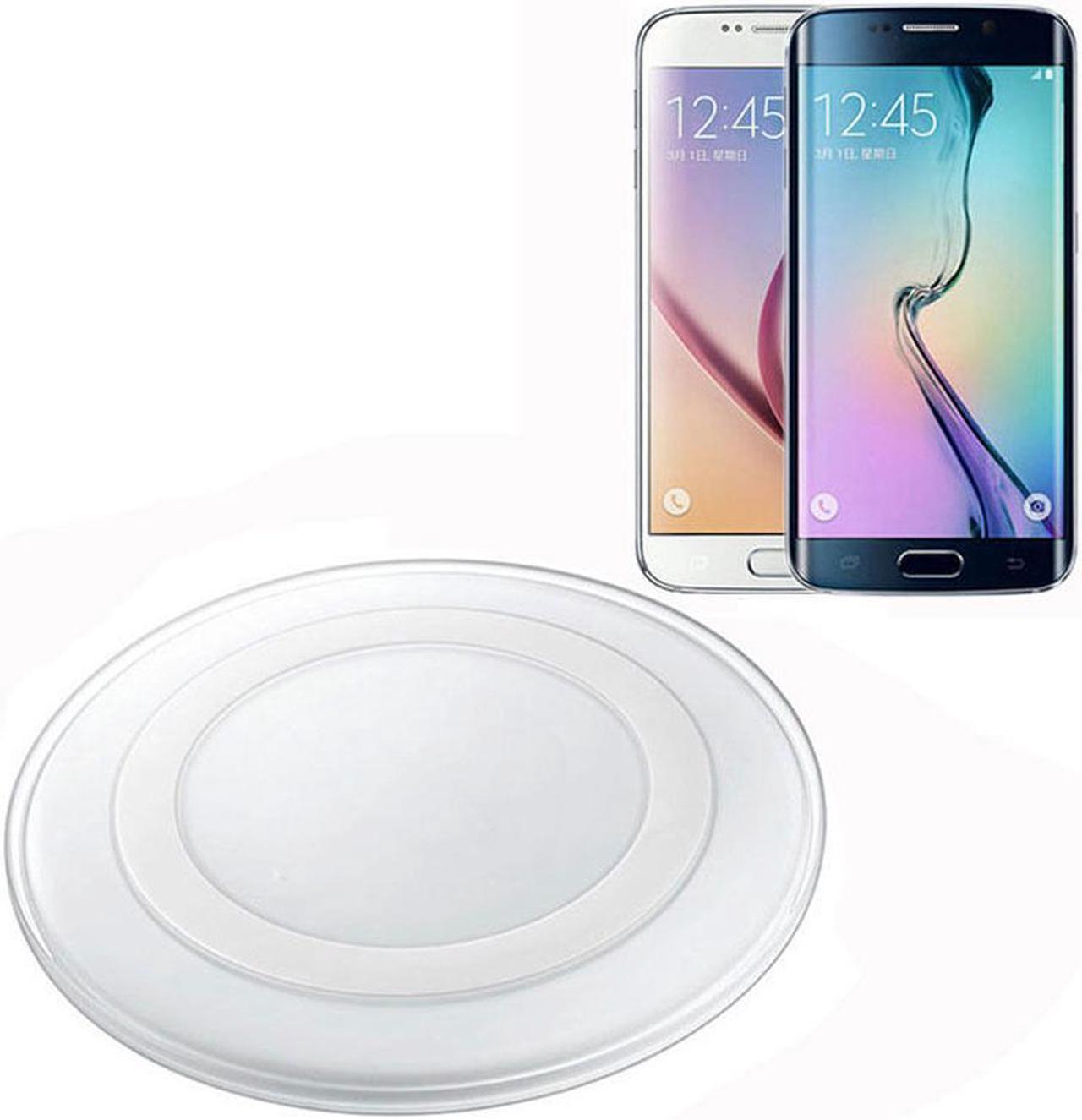 Main image of Transparent White Wireless Charging Pad Charger+Charger Cable for Samsung Galaxy S6 S6 edge, Compatible with all Qi-certified devices