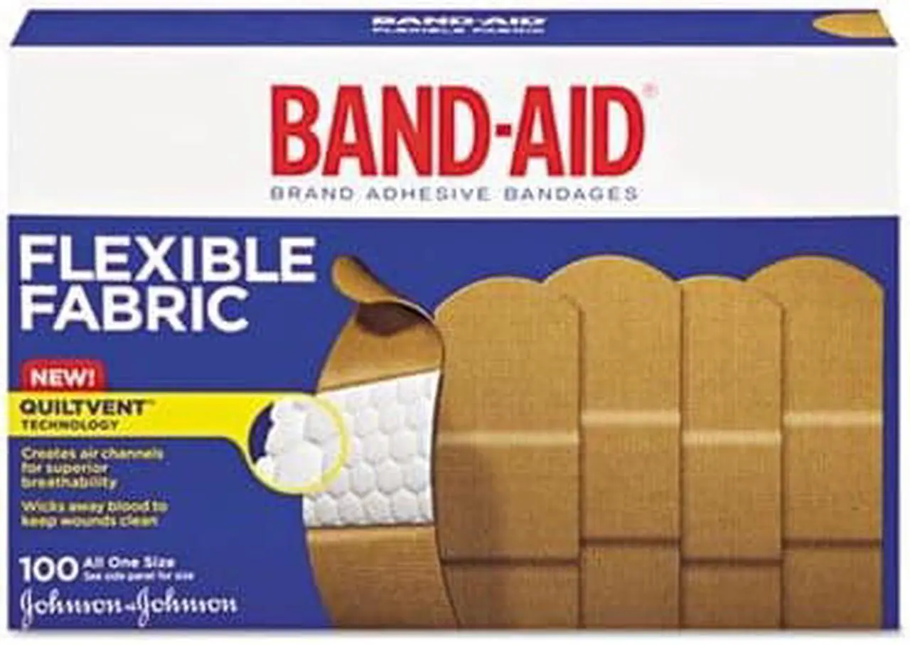 Alt view image 2 of 20 - BAND-AID Flexible Fabric Adhesive Bandages 1" x 3" 100/Box 4444