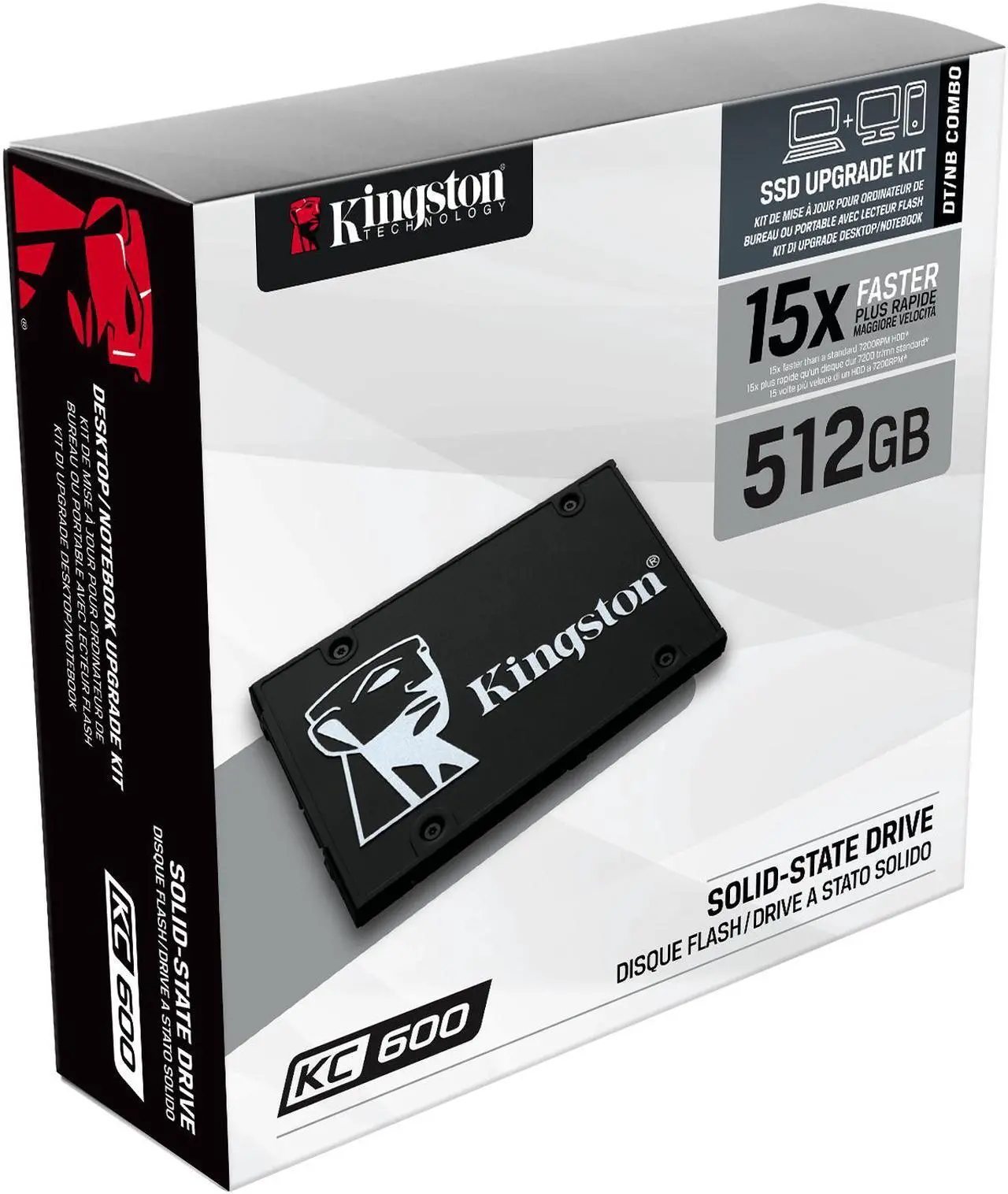 Alt view image 5 of 20 - Kingston KC600 2.5" 512GB SATA III 3D TLC Internal Solid State Drive (SSD) SKC600B/512G