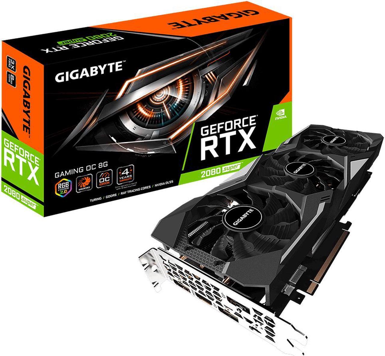 Alt view image 2 of 7 - GIGABYTE AORUS GeForce RTX 2080 SUPER DirectX 12 GV-N208SAORUS WB-8GC 8GB 256-Bit GDDR6 PCI Express 3.0 x16 SLI Support ATX Video Card