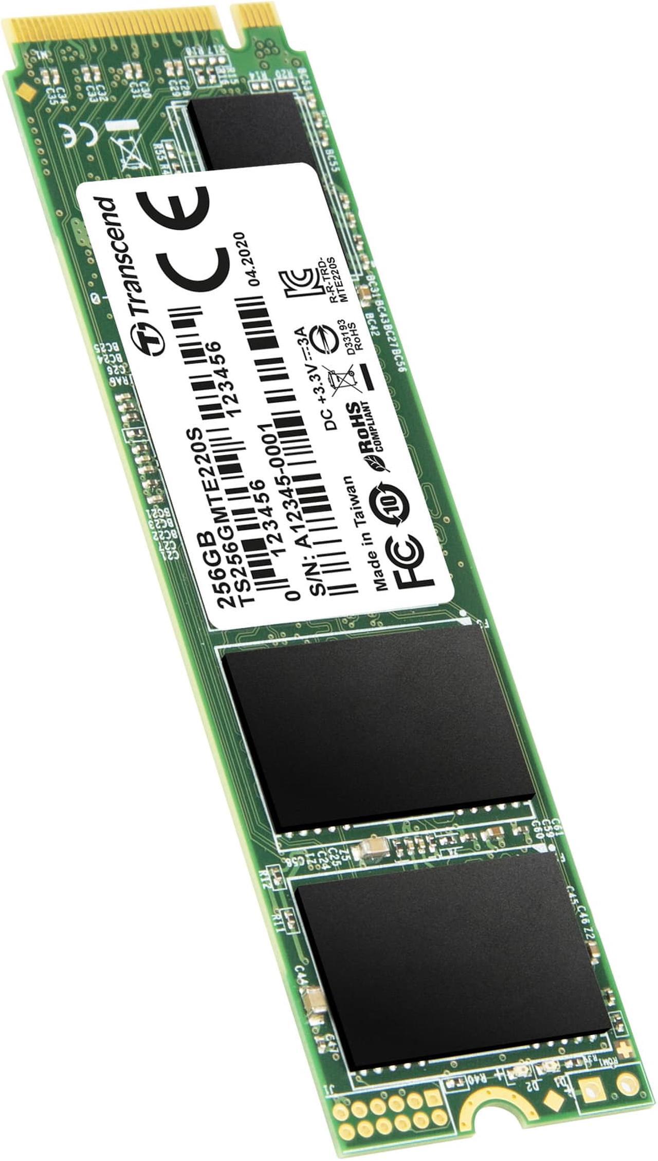 Alt view image 6 of 17 - Transcend 220S 256GB NVMe PCIe 3.0 x4 Double-sided M.2 2280 Internal Solid State Disk TS256GMTE220S