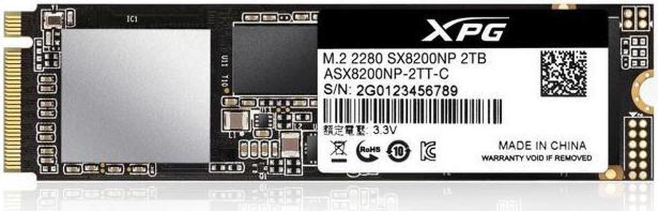 Alt view image 3 of 9 - XPG SX8200 Pro Series: 2TB Internal Solid State Drive PCIe Gen3x4 M.2 2280