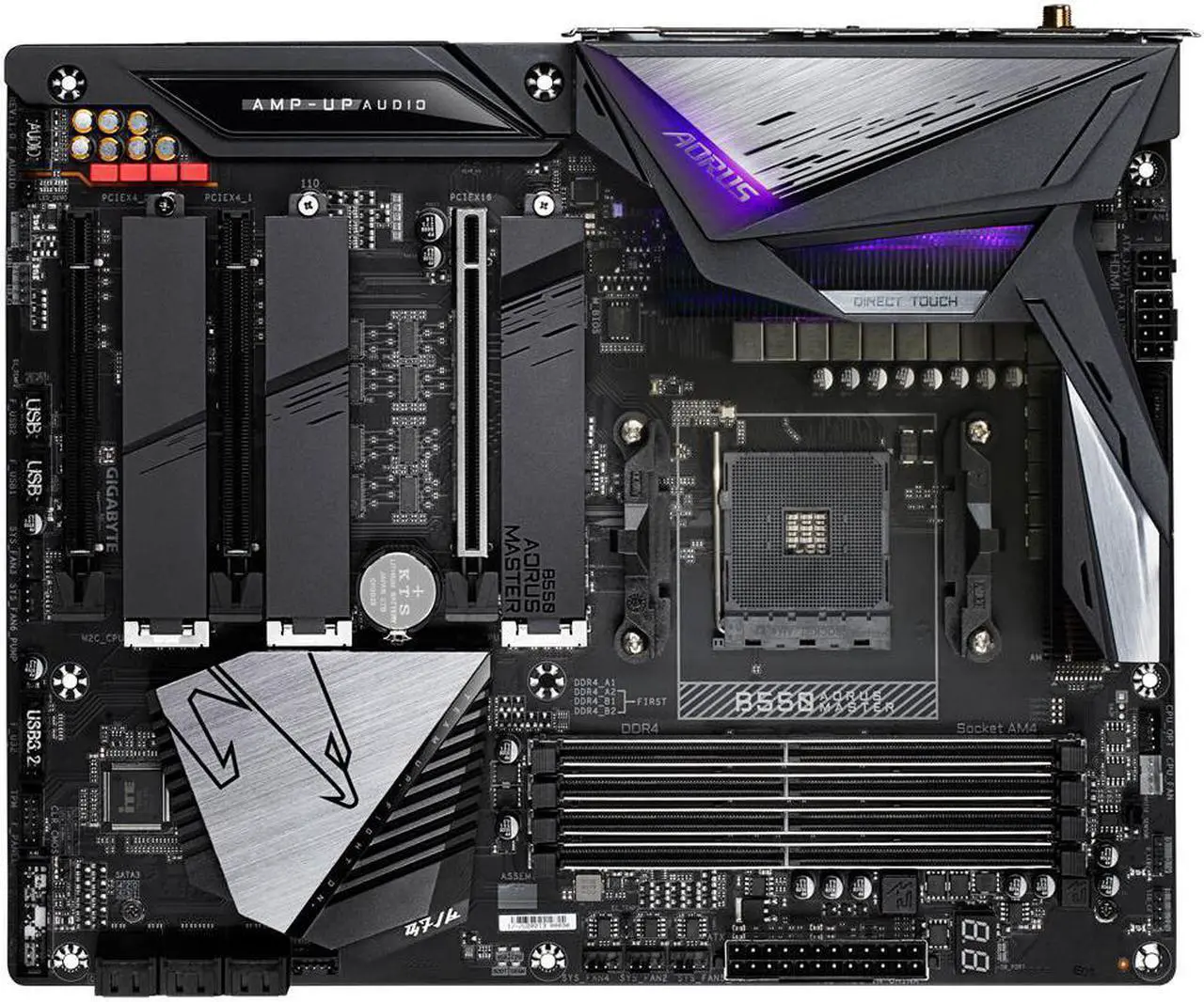 Alt view image 2 of 5 - Gigabyte B550 Aorus Master AMD B550 Socket AM4 ATX Motherboard
