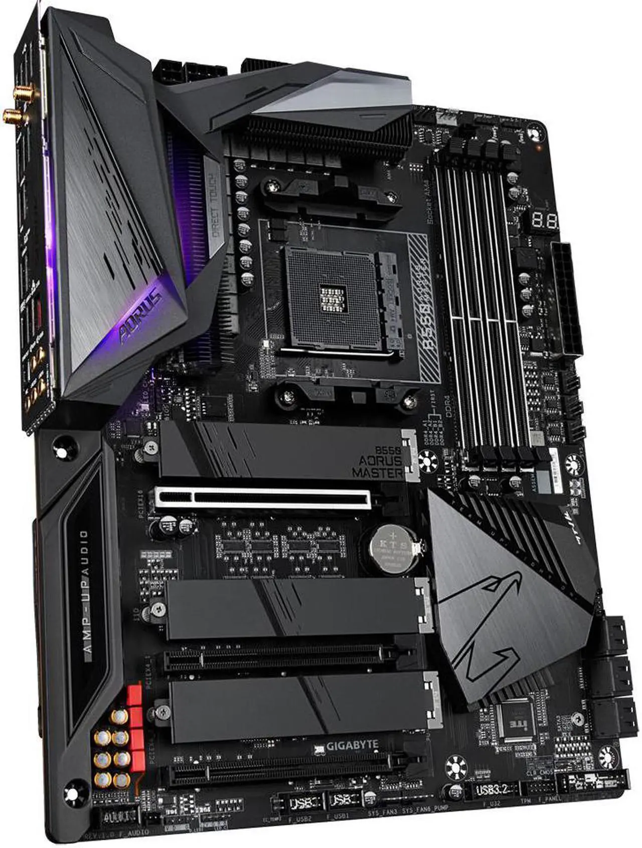 Alt view image 3 of 5 - Gigabyte B550 Aorus Master AMD B550 Socket AM4 ATX Motherboard