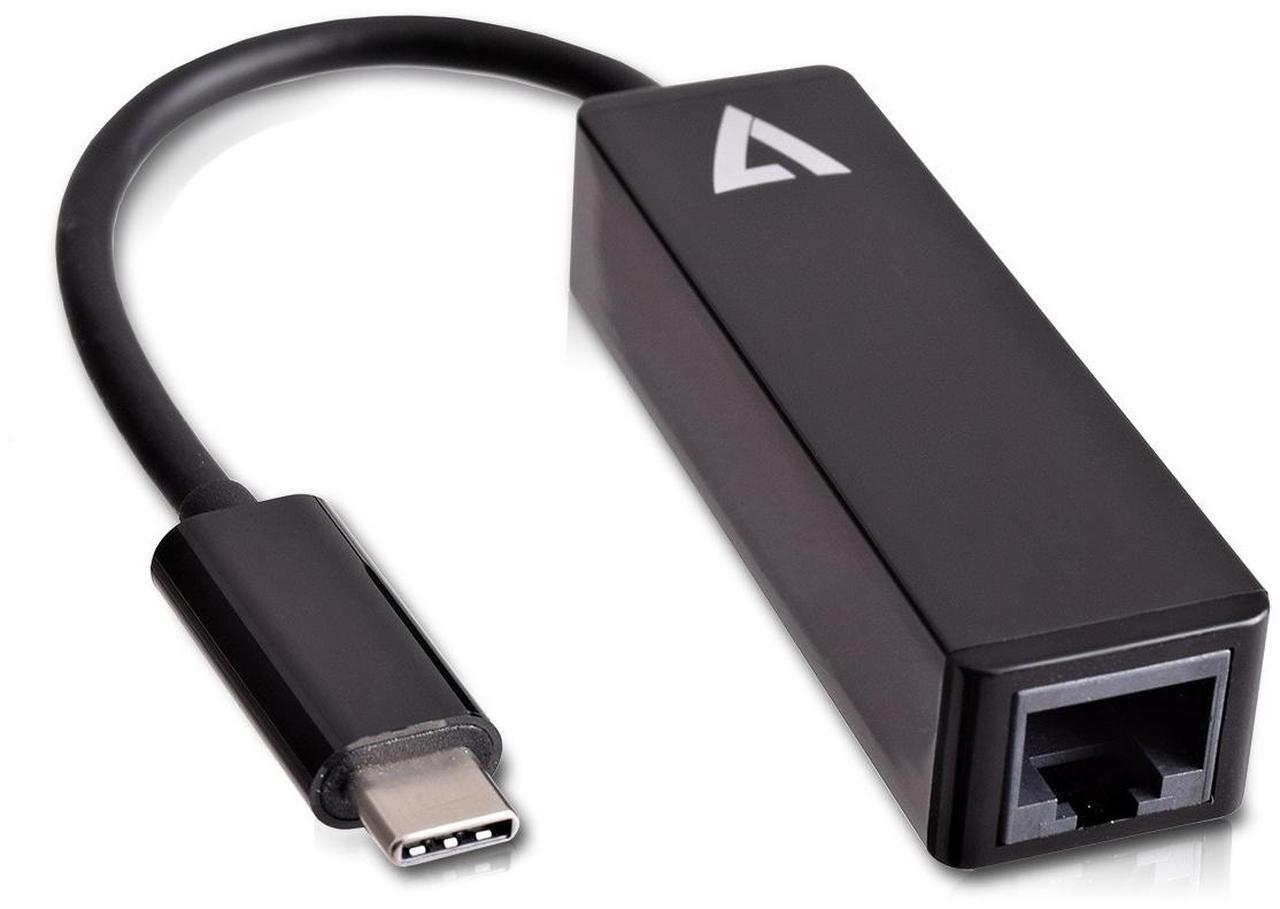 Alt view image 3 of 9 - V7 Black Usb Video Adapter Usb-C Male To Rj45 Male