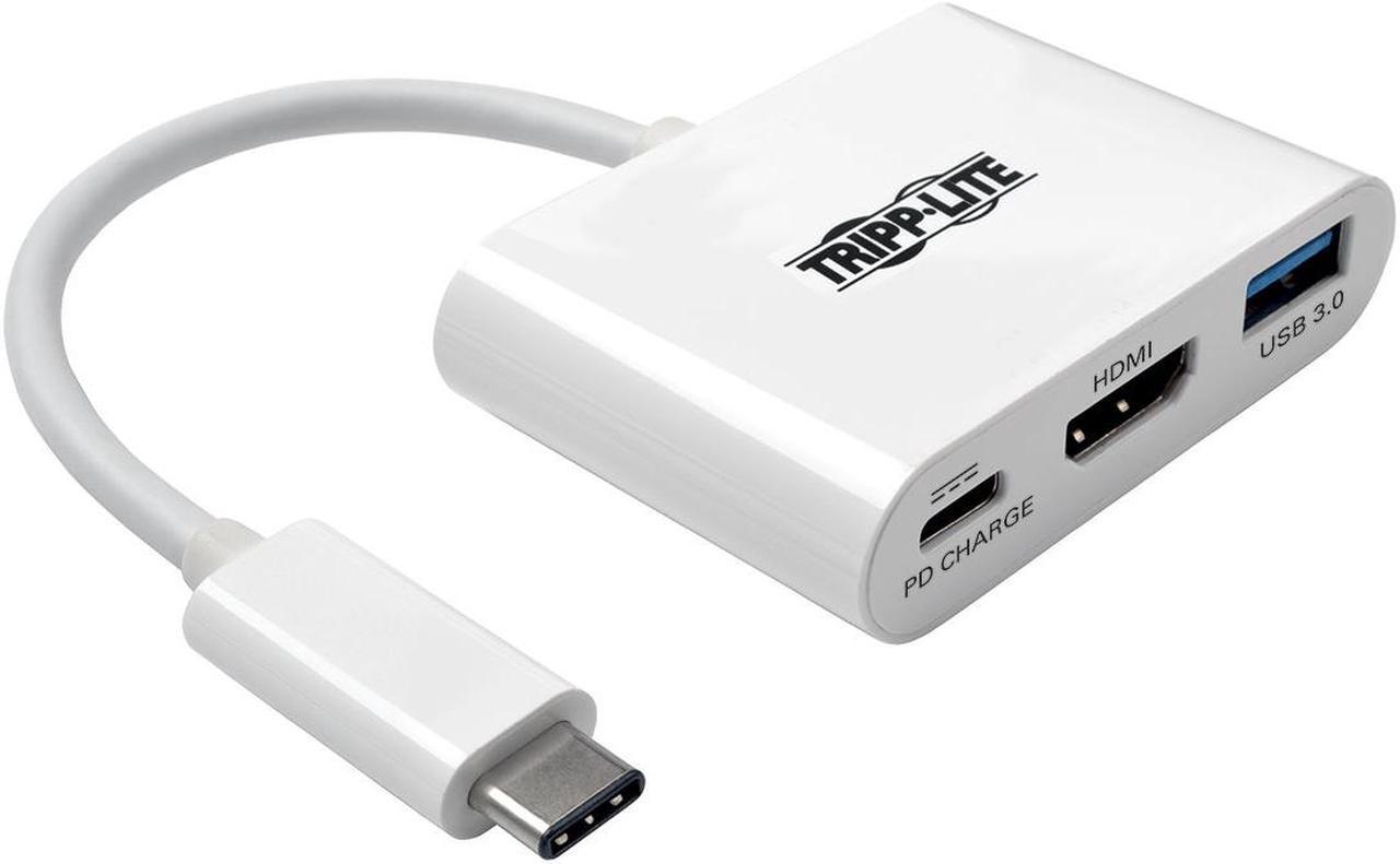 Alt view image 9 of 20 - Tripp Lite USB C to HDMI Multiport Adapter w/PD Charging USB Type C to HDMI (U444-06N-HU-C)