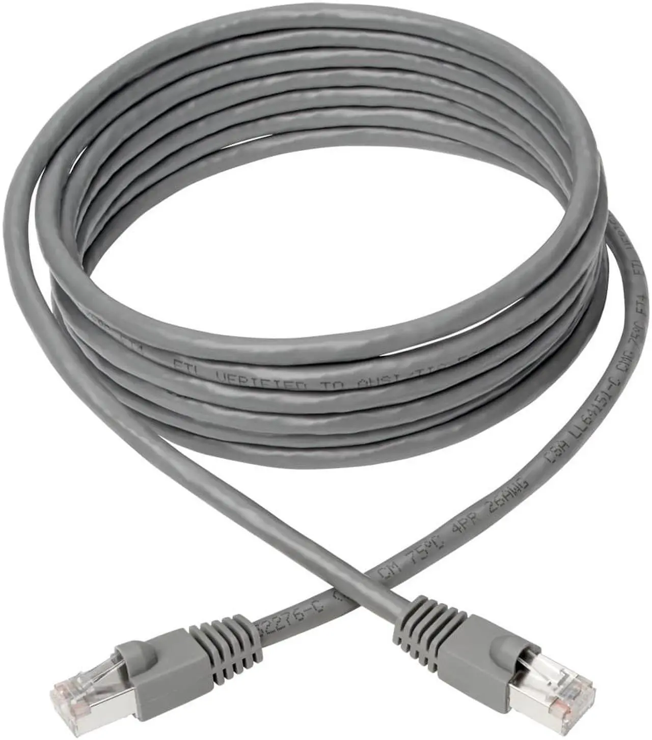 Alt view image 11 of 20 - Tripp Lite N262-010-GY Cat6A 10G-Certified Snagless Shielded Stp Network Patch Cable (Rj45 M/M) , Poe, Gray, 10 Ft. - Patch Cable (Dte) - Rj-45 (M) To Rj-45 (M) - 10 Ft - Stp - Cat 6A - Ieee 802.3Af