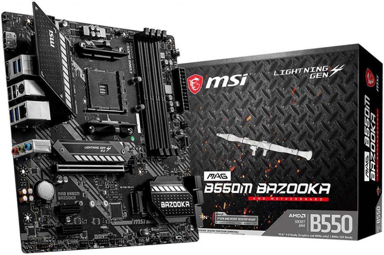 MSI MAG AMD B550M Bazooka Socket AM4 Micro ATX DDR4-SDRAM Motherboard