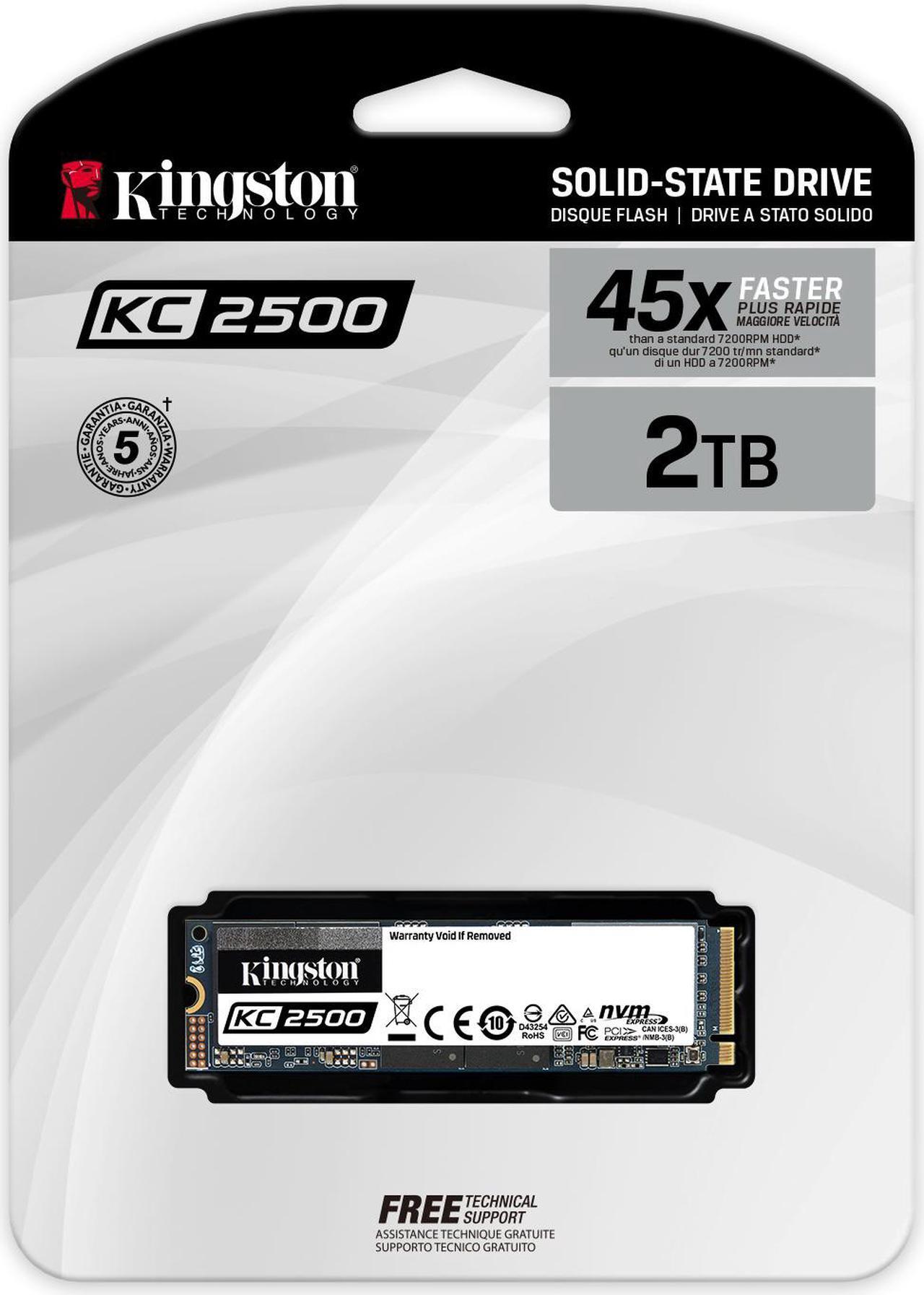 Alt view image 6 of 11 - Kingston KC2500 2TB M.2 2280 PCIe NVME Internal SSD SKC2500M8/2000G