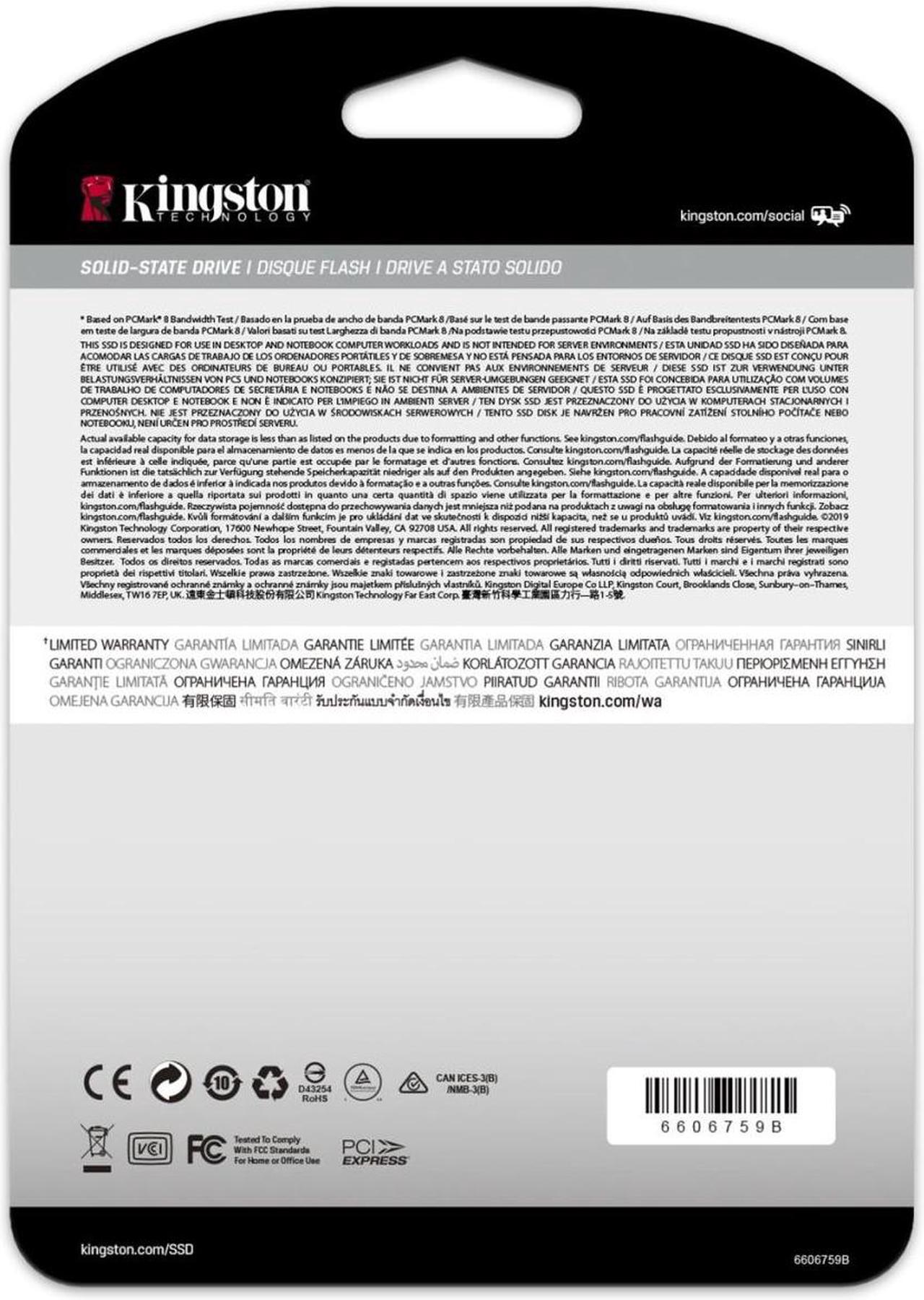 Alt view image 7 of 11 - Kingston KC2500 2TB M.2 2280 PCIe NVME Internal SSD SKC2500M8/2000G