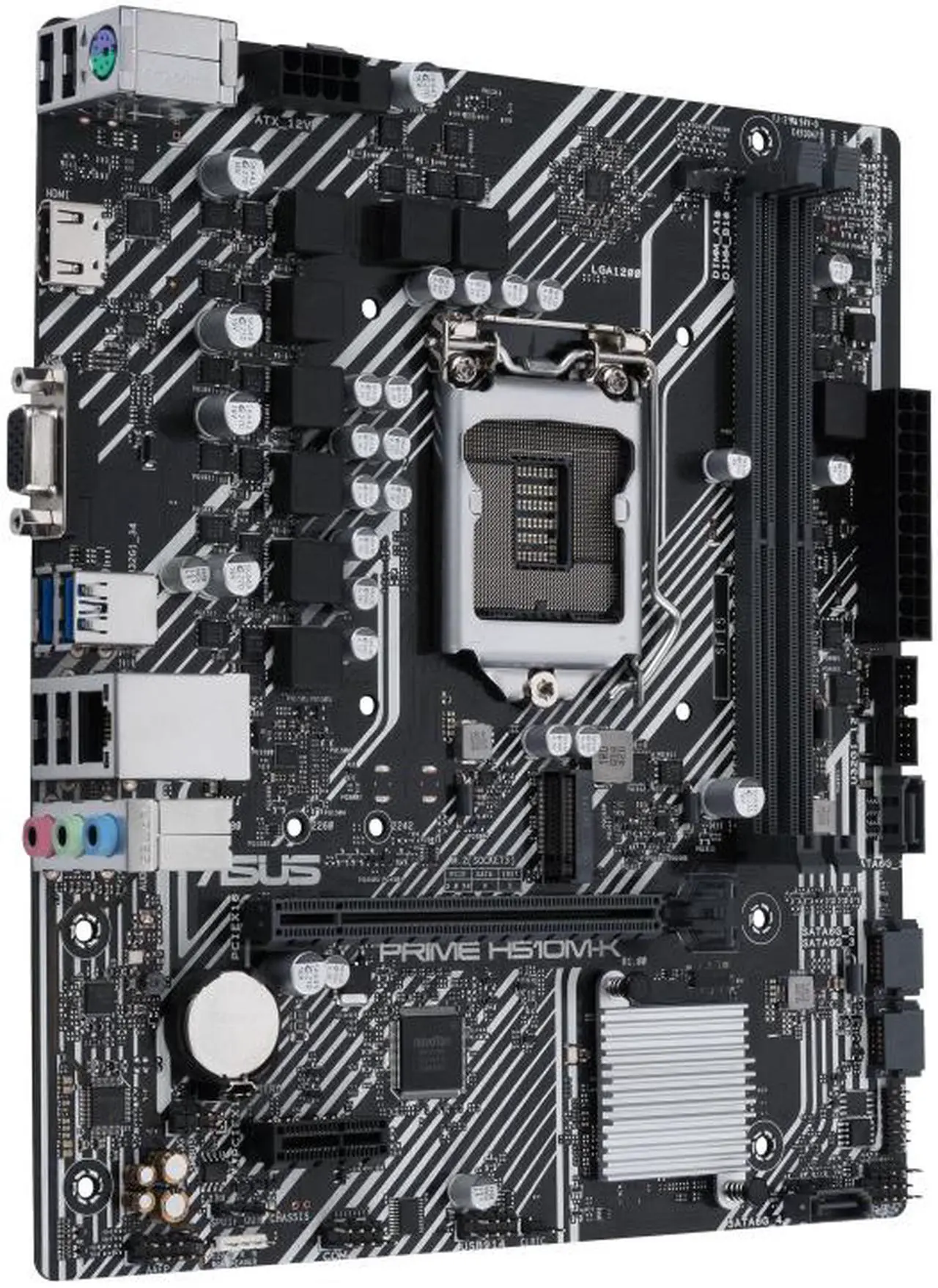Alt view image 2 of 14 - ASUS PRIME H510M-K Intel H510 LGA 1200 Micro ATX Motherboard