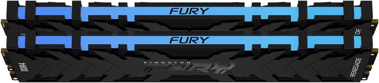 Alt view image 2 of 13 - Kingston Fury Renegade 16GB (2 x 8GB) 288-Pin PC RAM DDR4 3200 (PC4 25600) Desktop Memory Model KF432C16RBAK2/16
