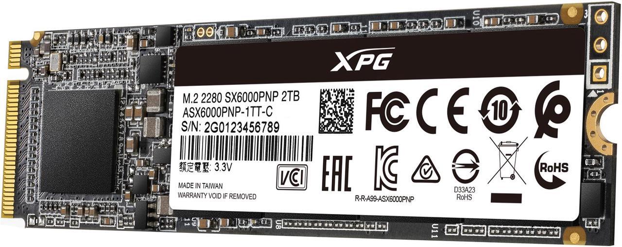 Alt view image 3 of 5 - 2TB AData XPG SX6000 Pro PCIe Gen3x4 M.2 2280 Solid State Drive